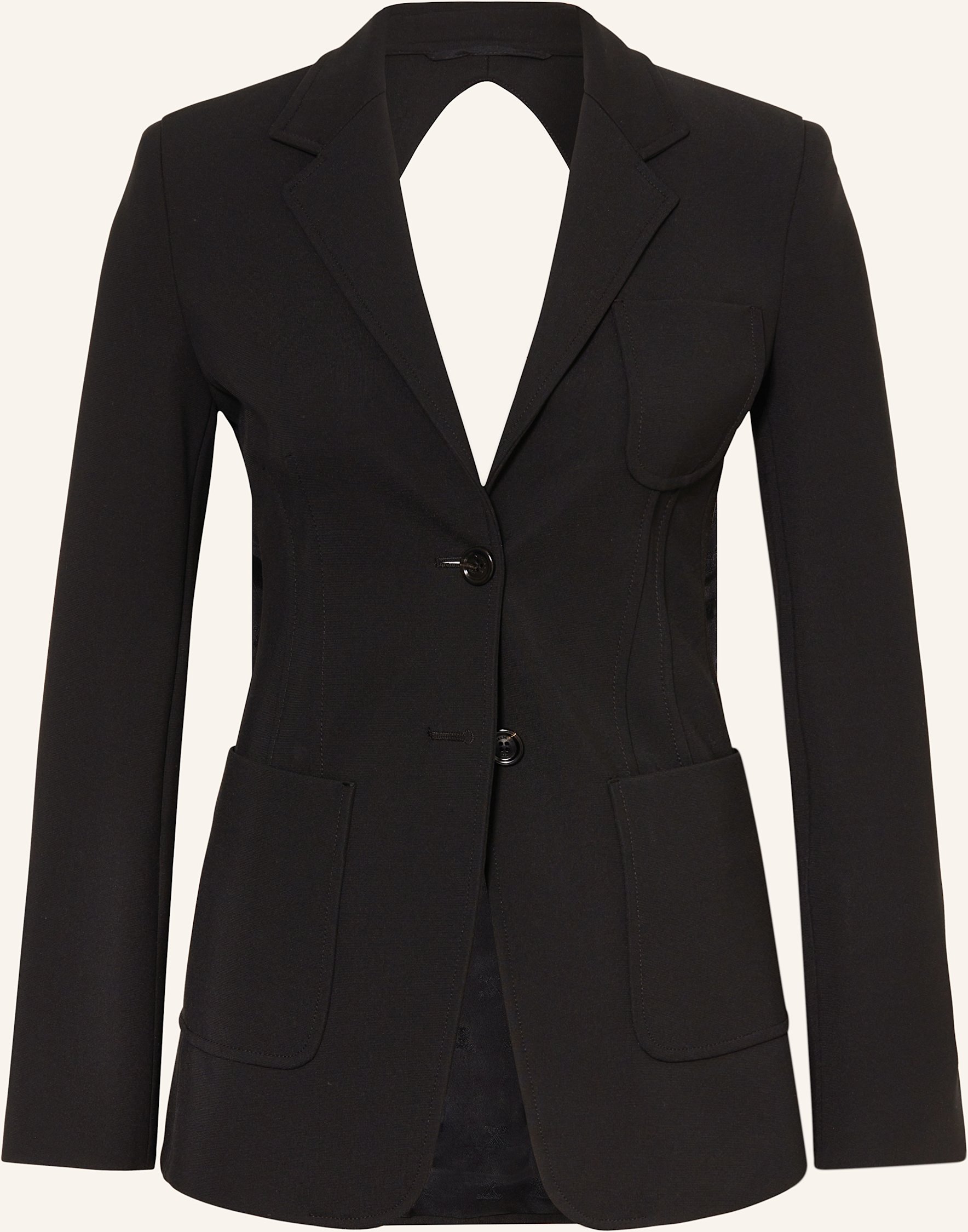 Thumbnail - Max Mara Blazer Anagni Mit Cut-Outs schwarz