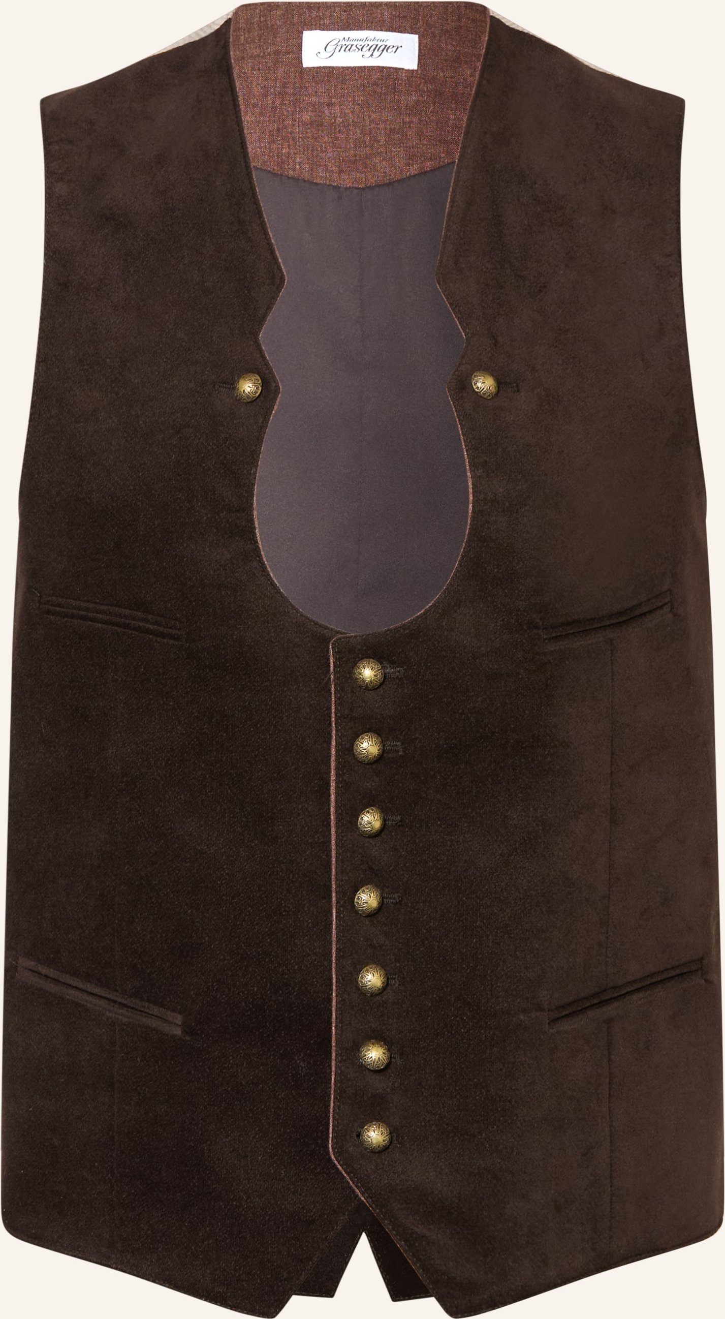 Grasegger Trachtenweste Gulden braun