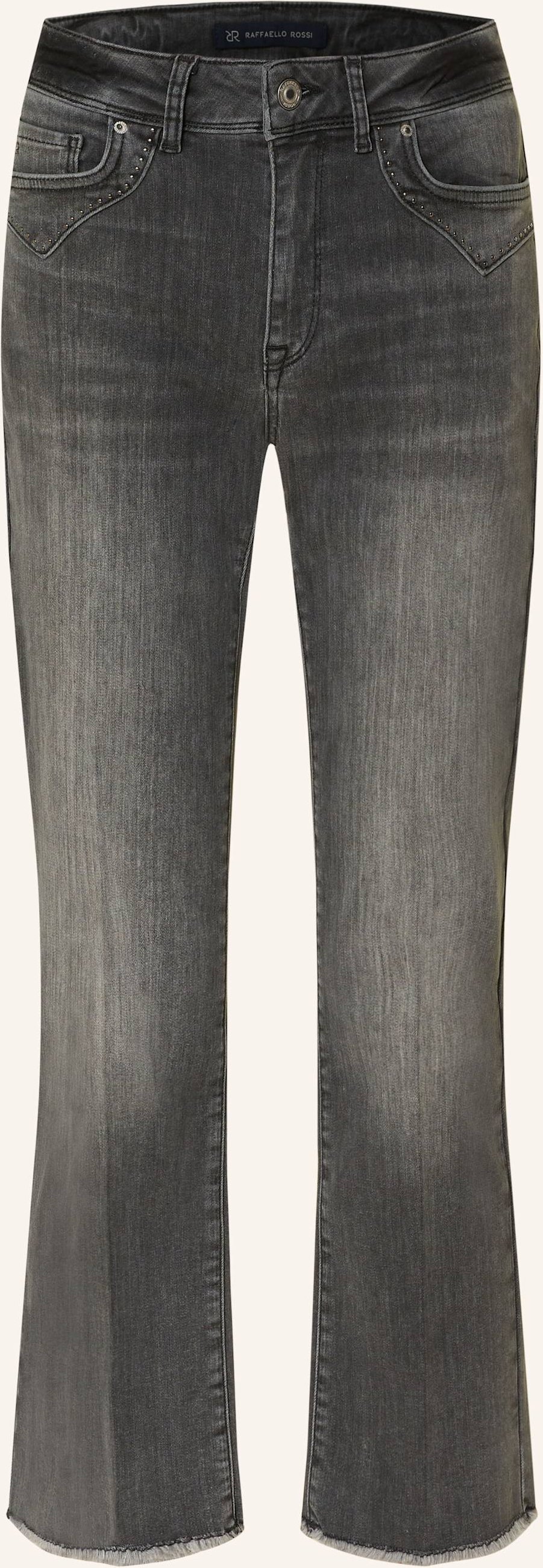 Raffaello Rossi Flared Jeans Vic Mit Nieten grau