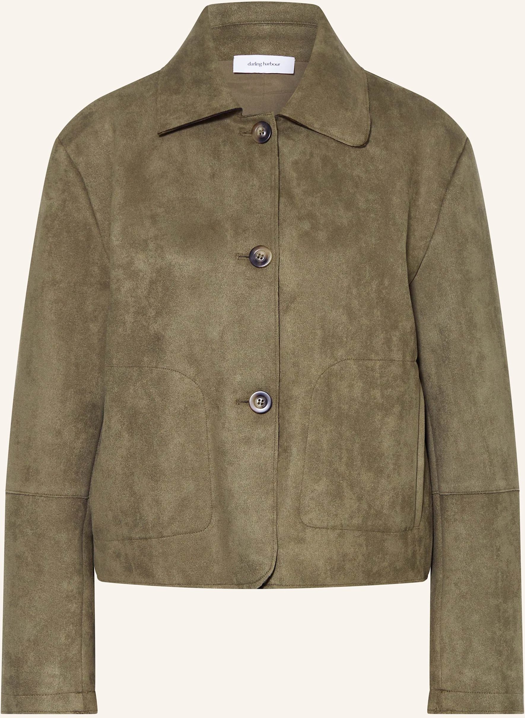 Darling Harbour Kastenjacke In Lederoptik gruen