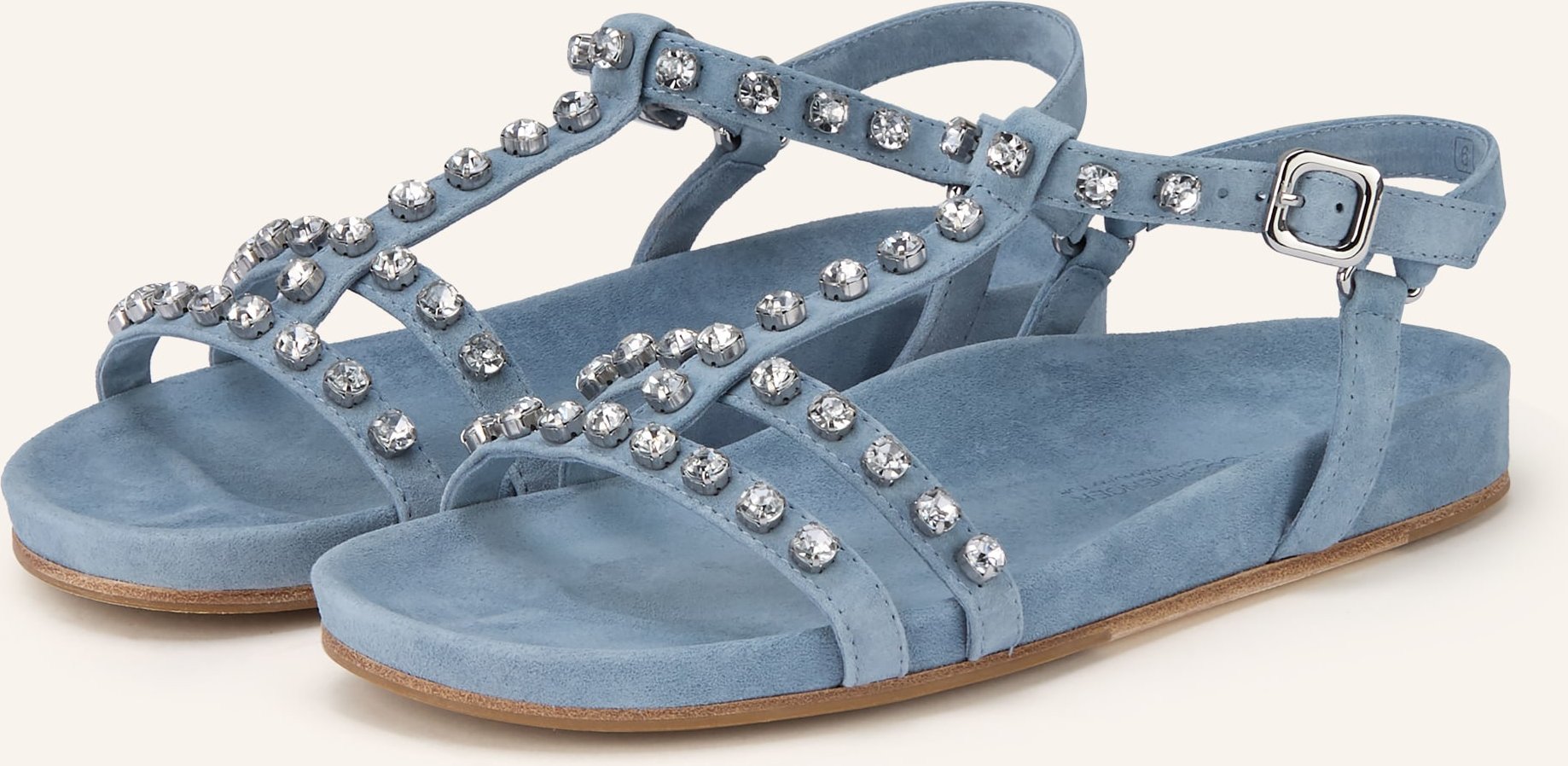 Kennel & Schmenger Sandalen Love Mit Schmucksteinen blau