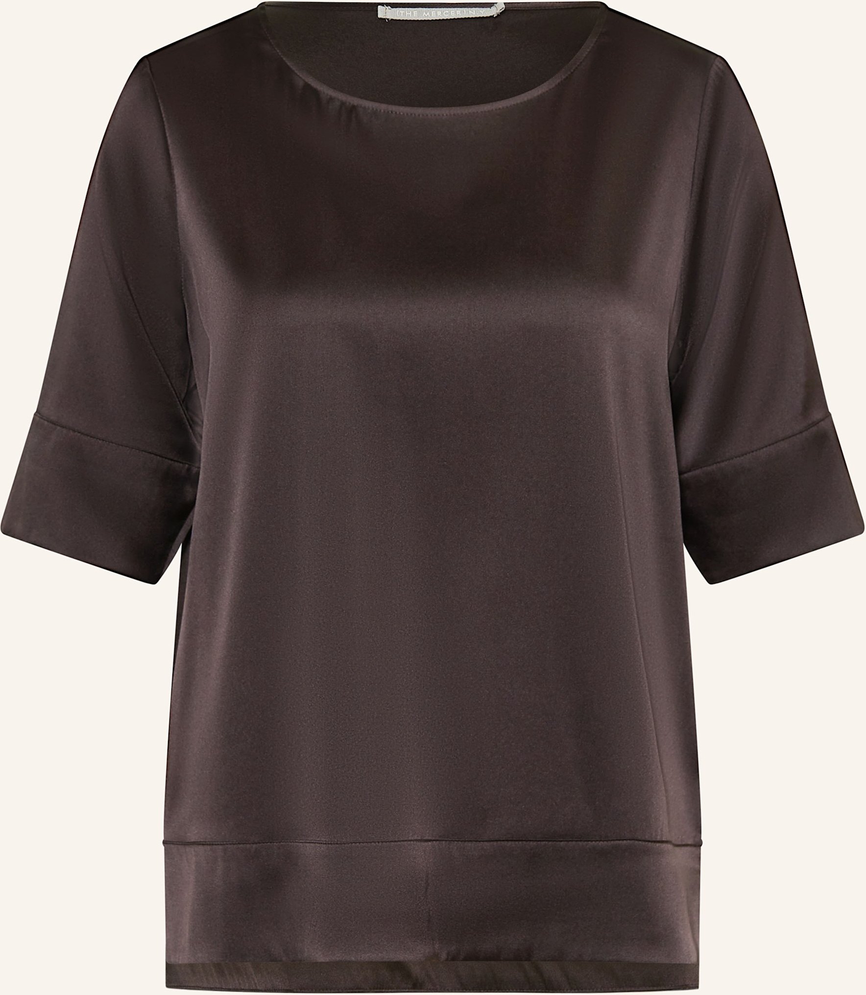 (The Mercer) N.Y. Blusenshirt Aus Seide Mit 3/4-Arm braun
