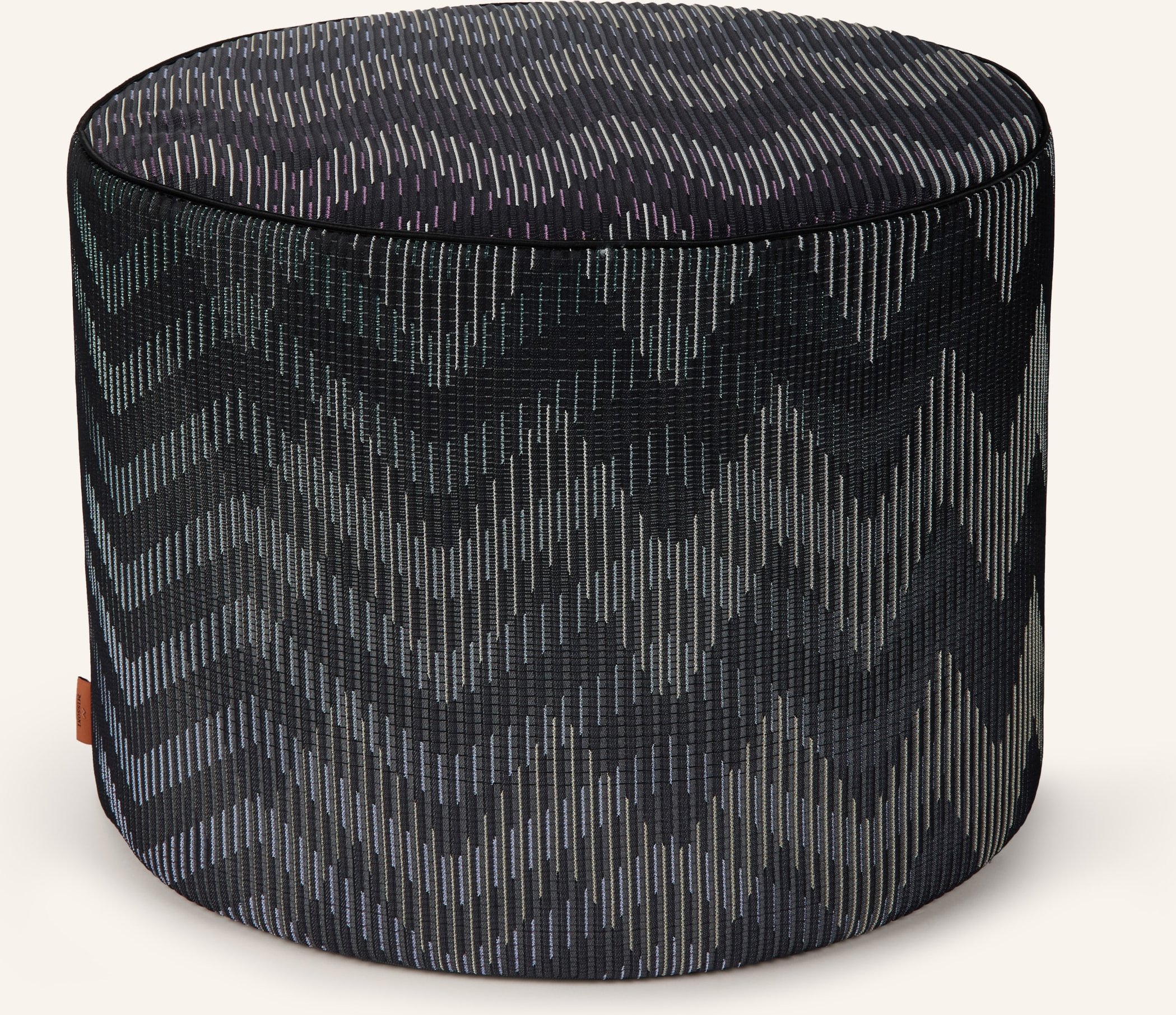 Missoni Home Pouf Dinamico schwarz