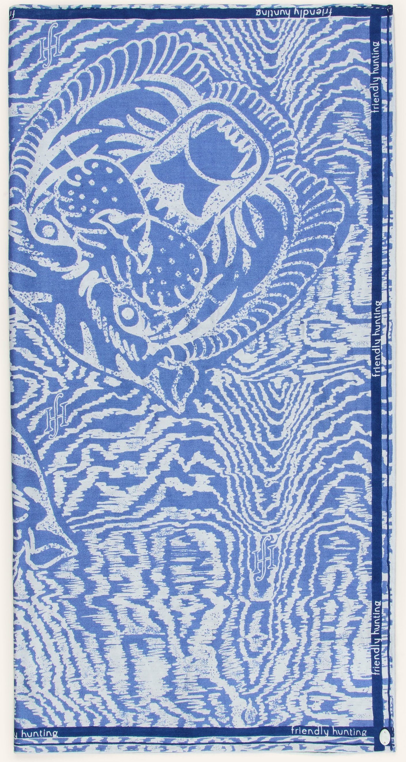 Friendly Hunting Seidentuch blau
