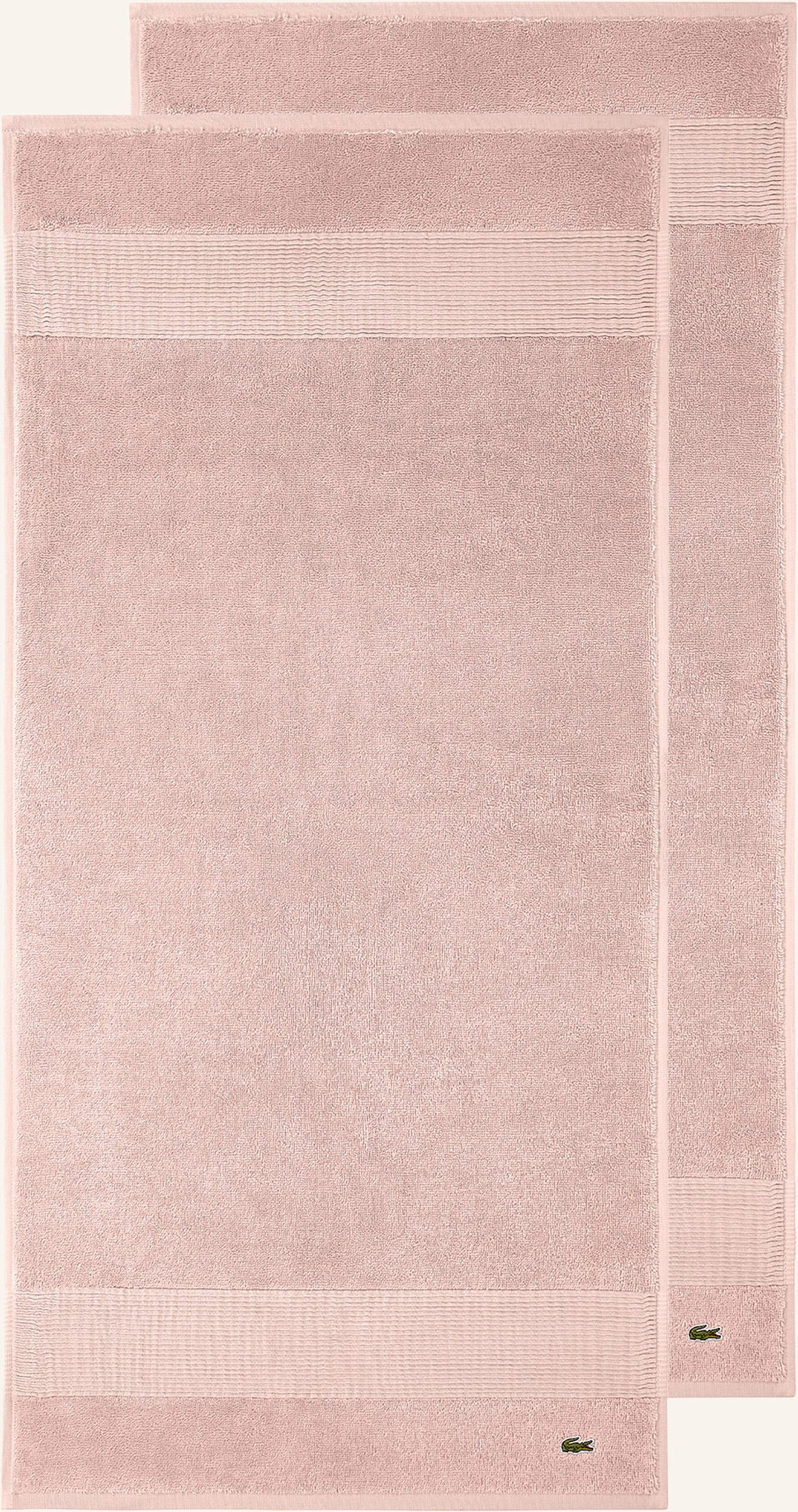 Lacoste Gästetuch 2er Set Llecroco rosa