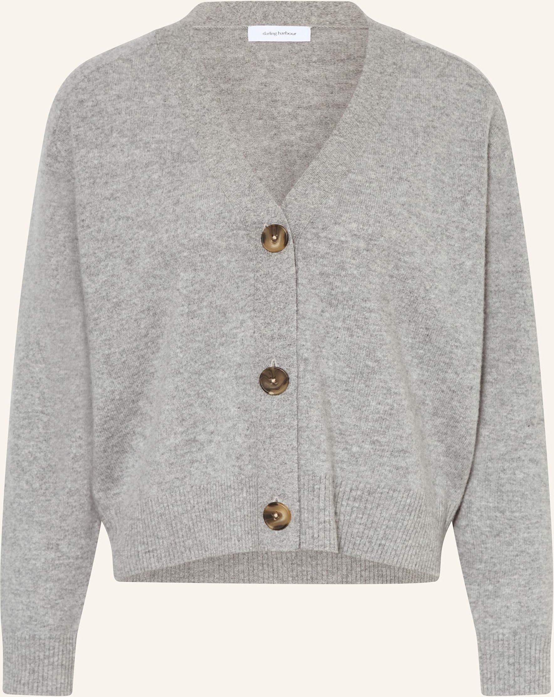 Darling Harbour Strickjacke Aus Cashmere grau
