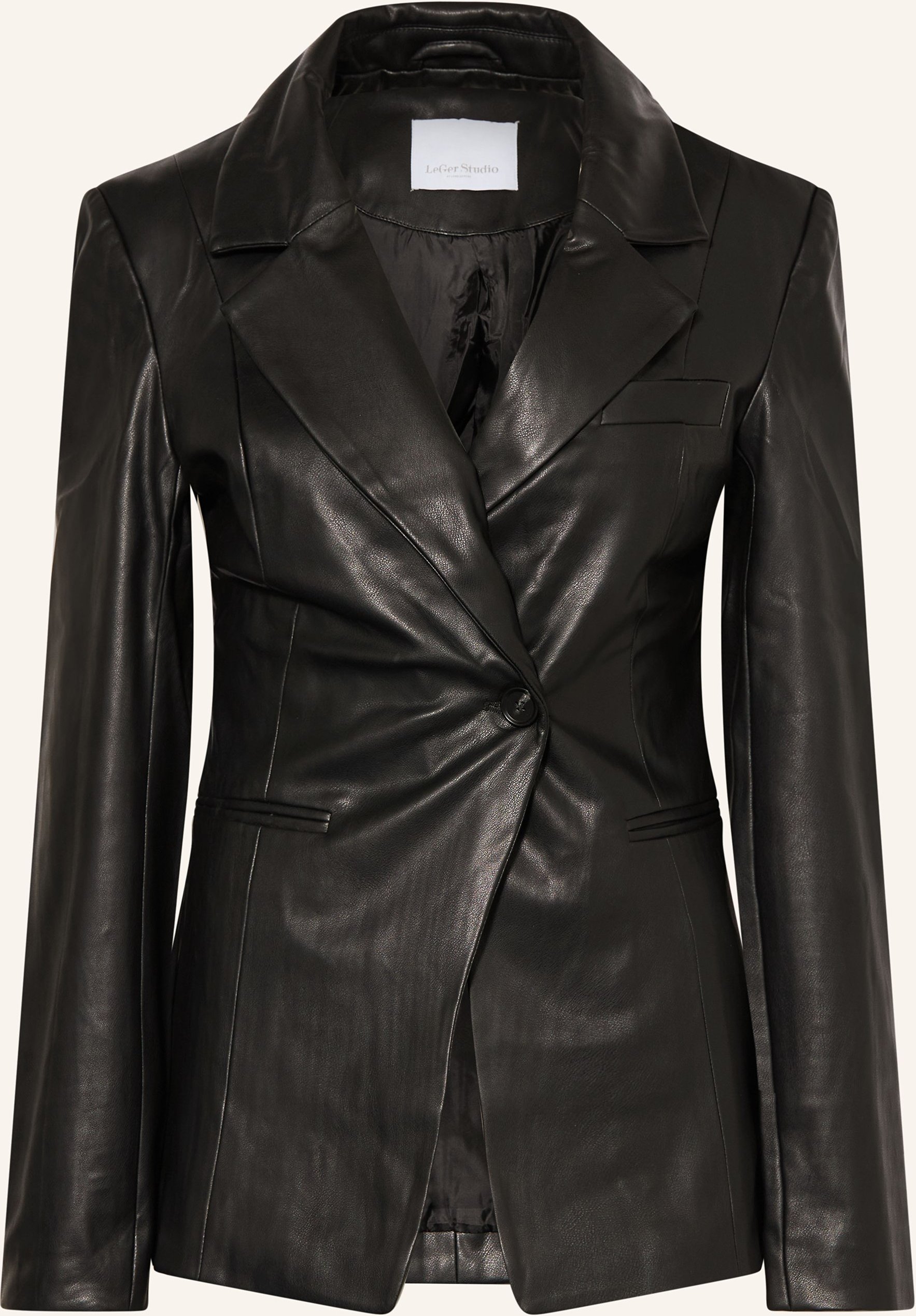 Leger Studio Blazer Nicoletta In Lederoptik schwarz