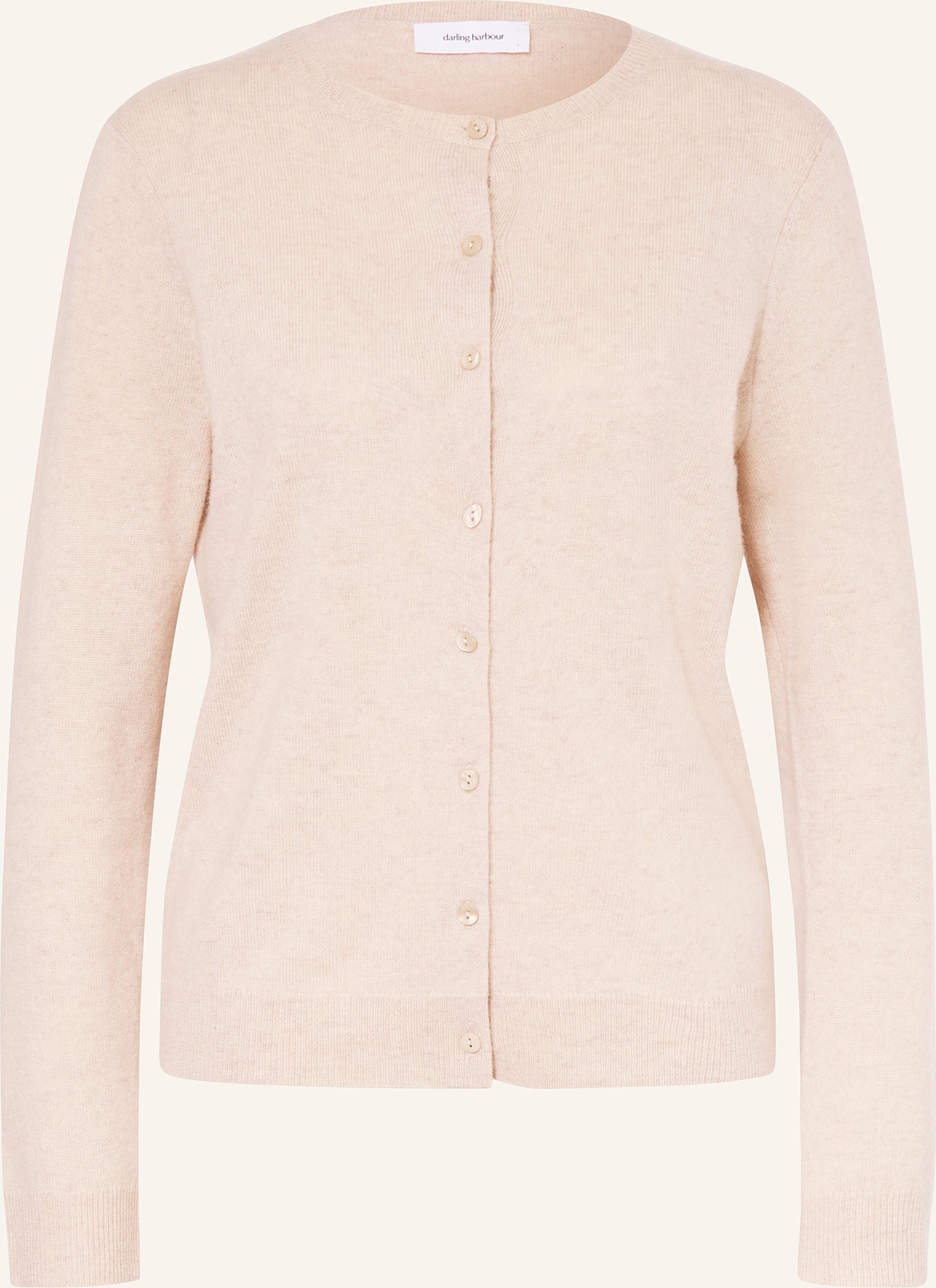 Darling Harbour Strickjacke Aus Cashmere beige