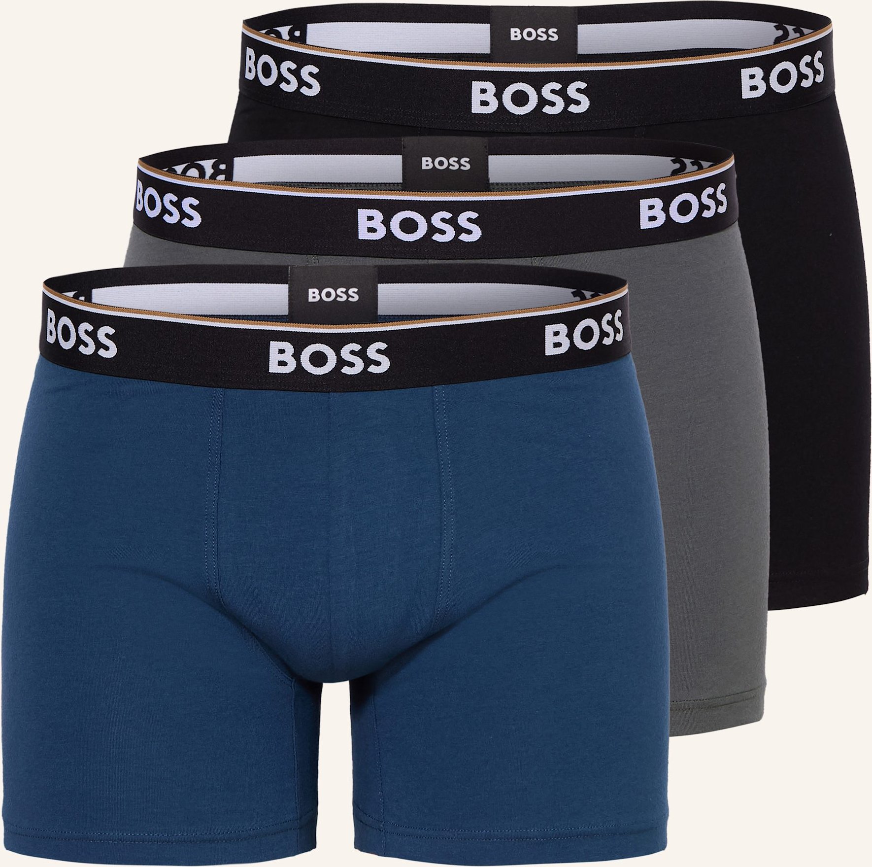 Boss 3er-Pack Boxershorts Power schwarz