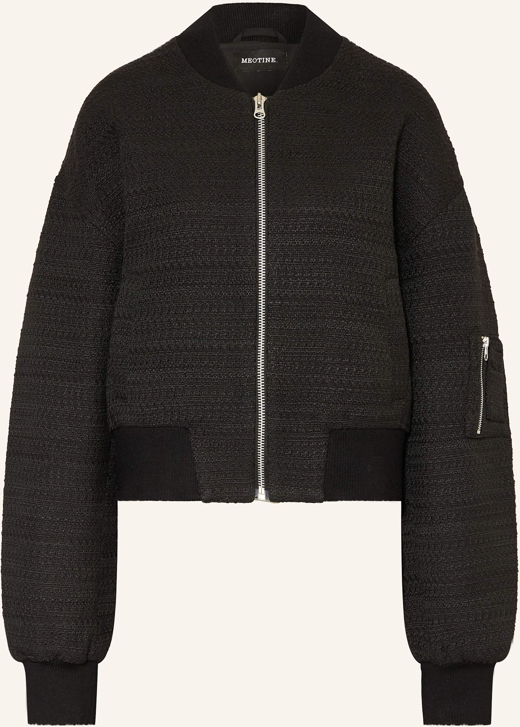 Meotine Tweed-Blouson Kian schwarz