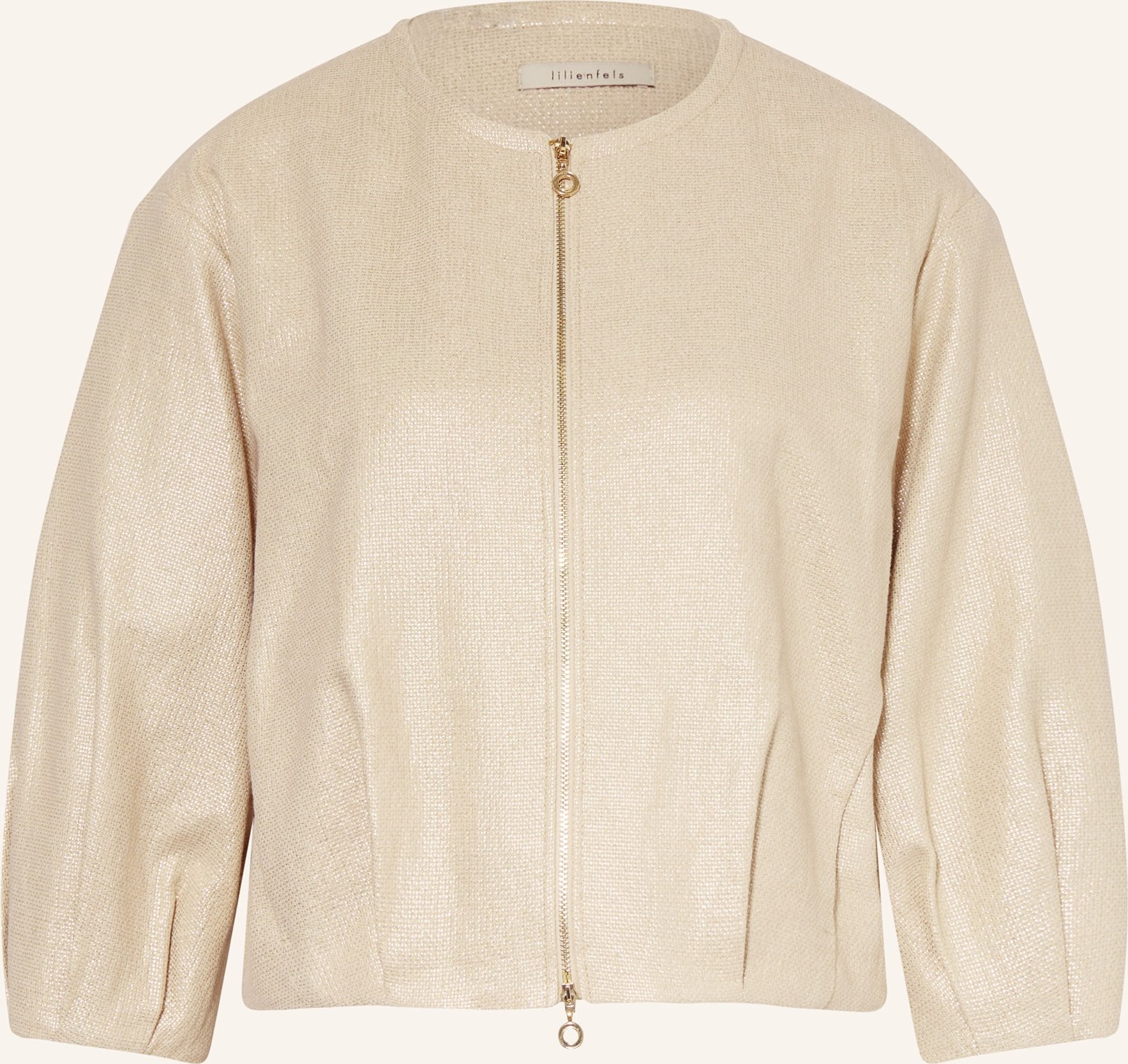 Lilienfels Blouson Mit 3/4-Arm Und Glitzergarn beige