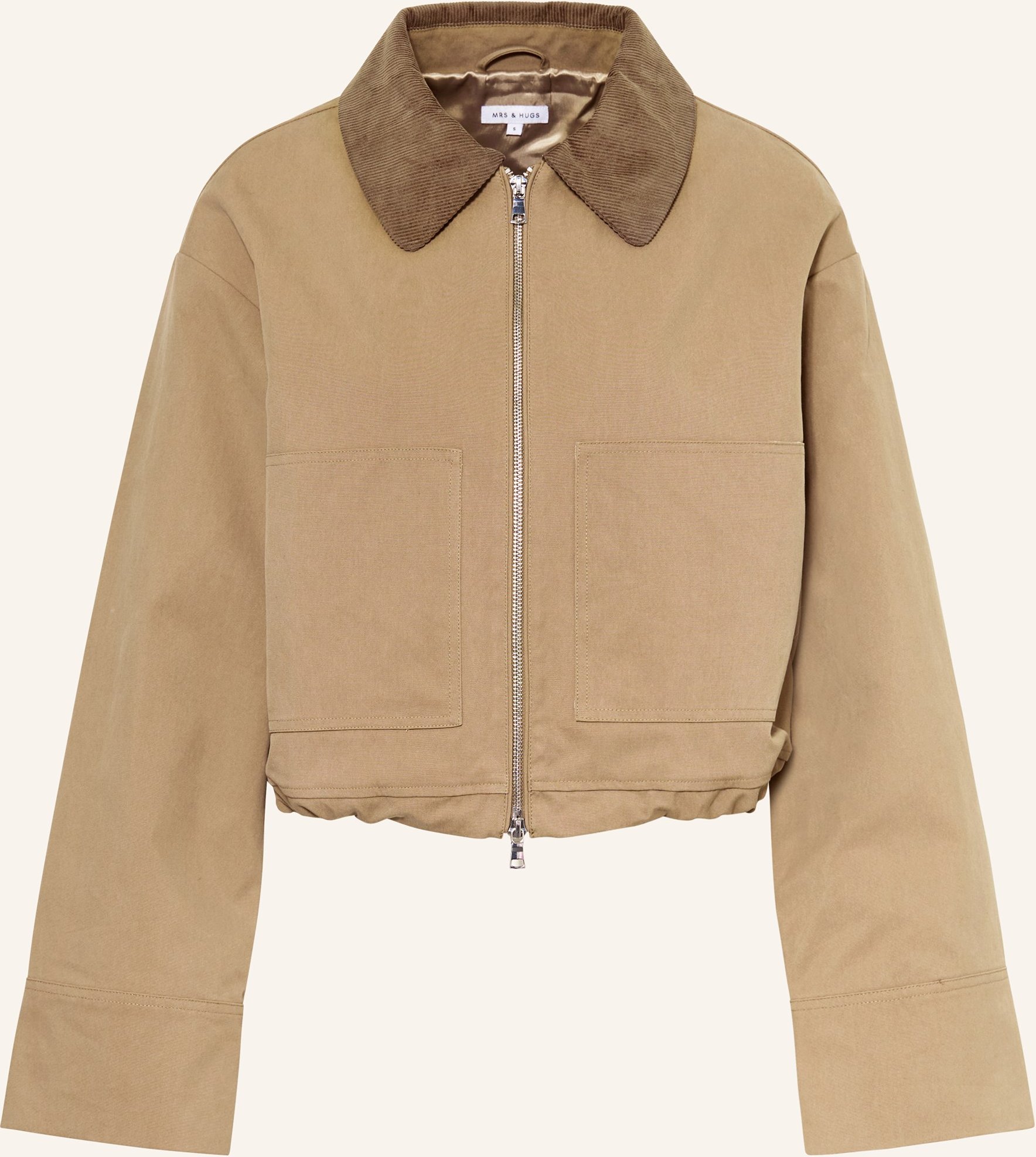 Mrs & Hugs Kastenjacke Mit Cord gruen