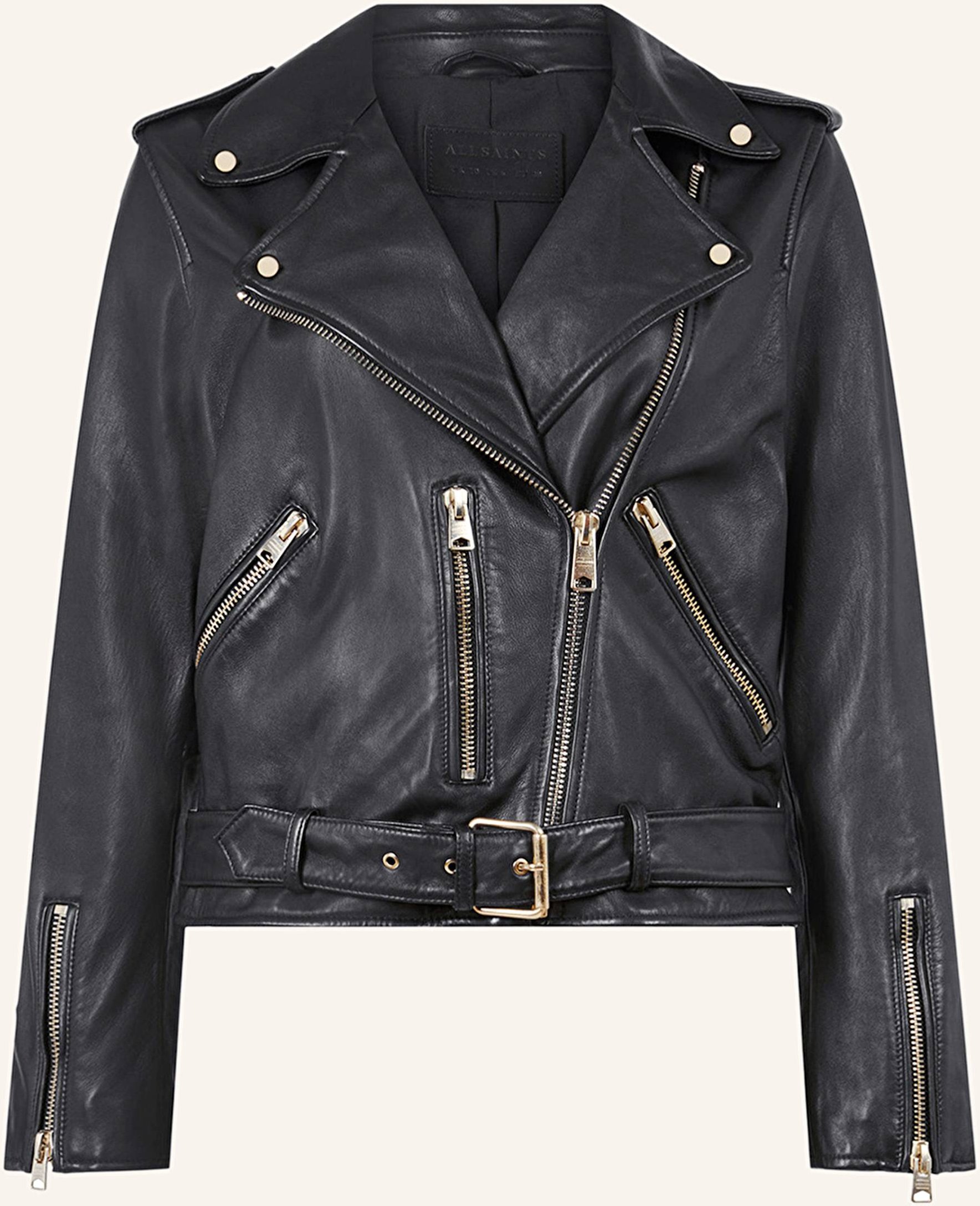 Allsaints Lederjacke Balfern schwarz