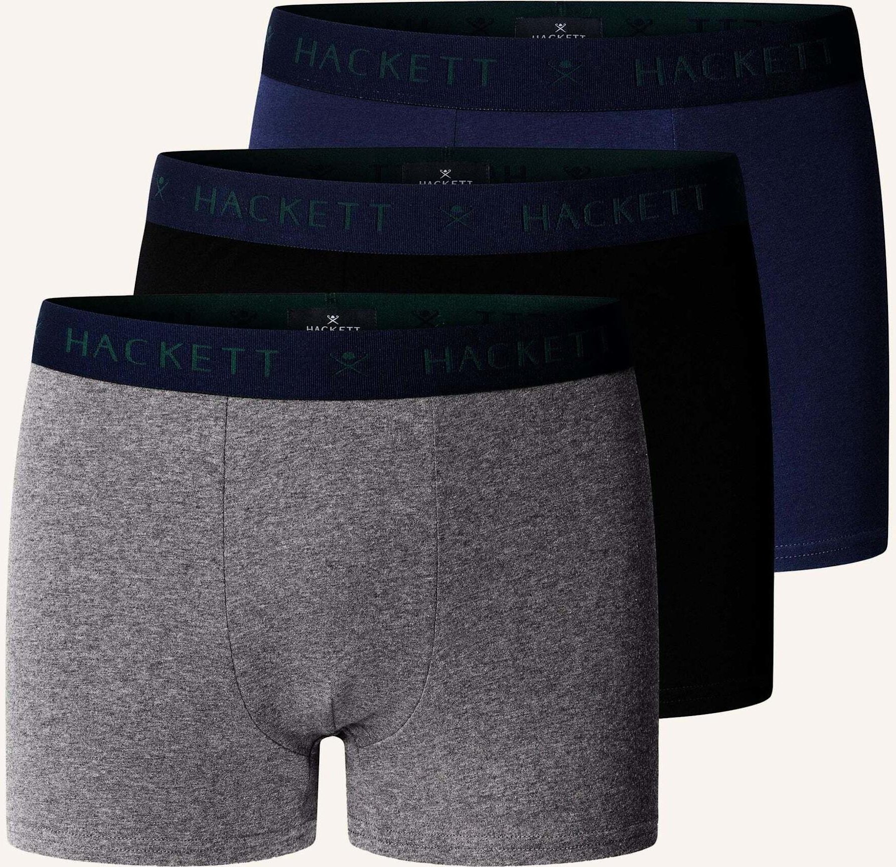 Hackett London Boxershort Solid Tk 3p schwarz