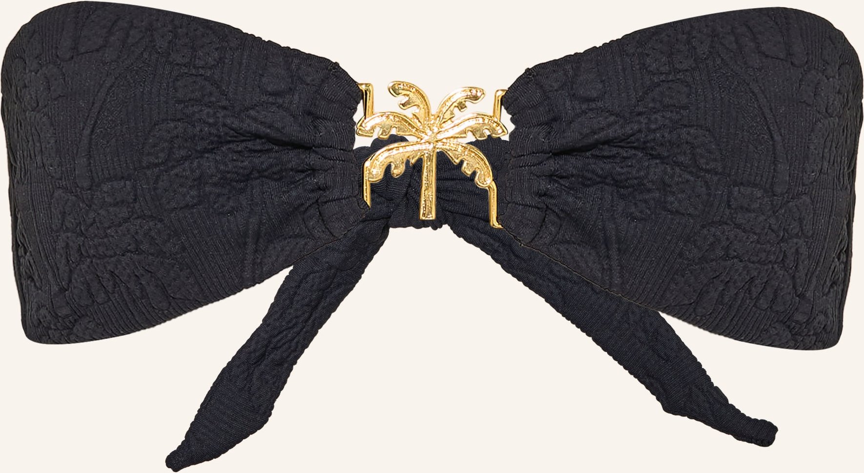 Farm Rio Bandeau-Bikini-Top Black Palm Trees schwarz