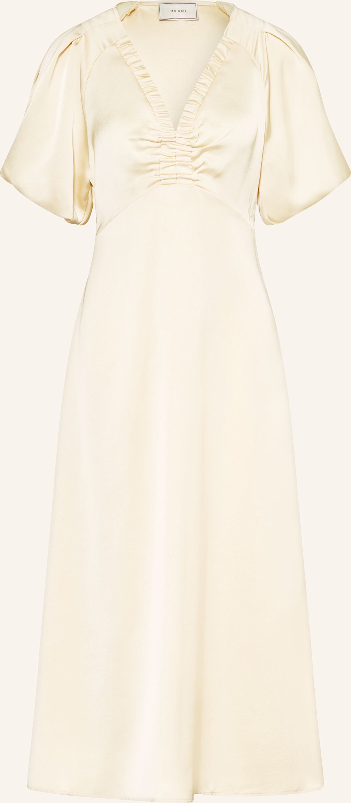 Neo Noir Satinkleid Illana gelb