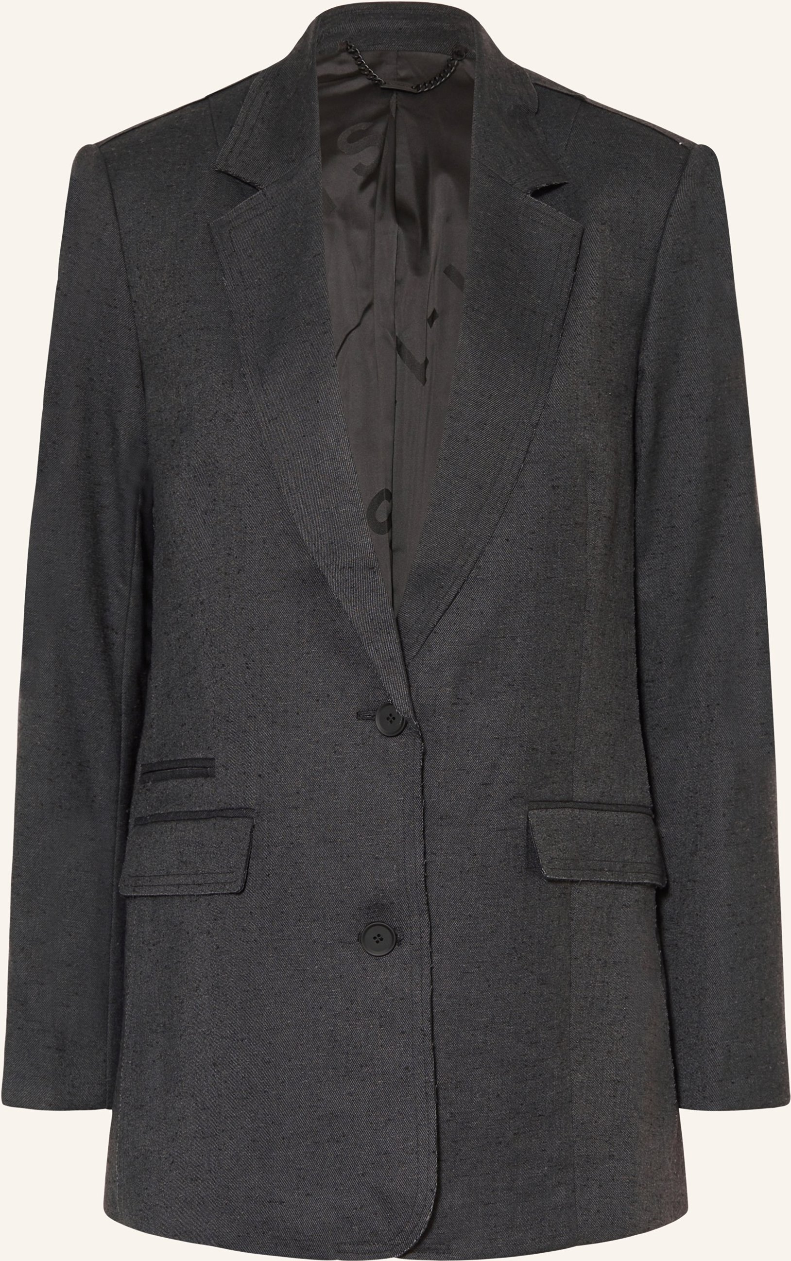 Allsaints Longblazer Essie Mit Schmucksteinen grau