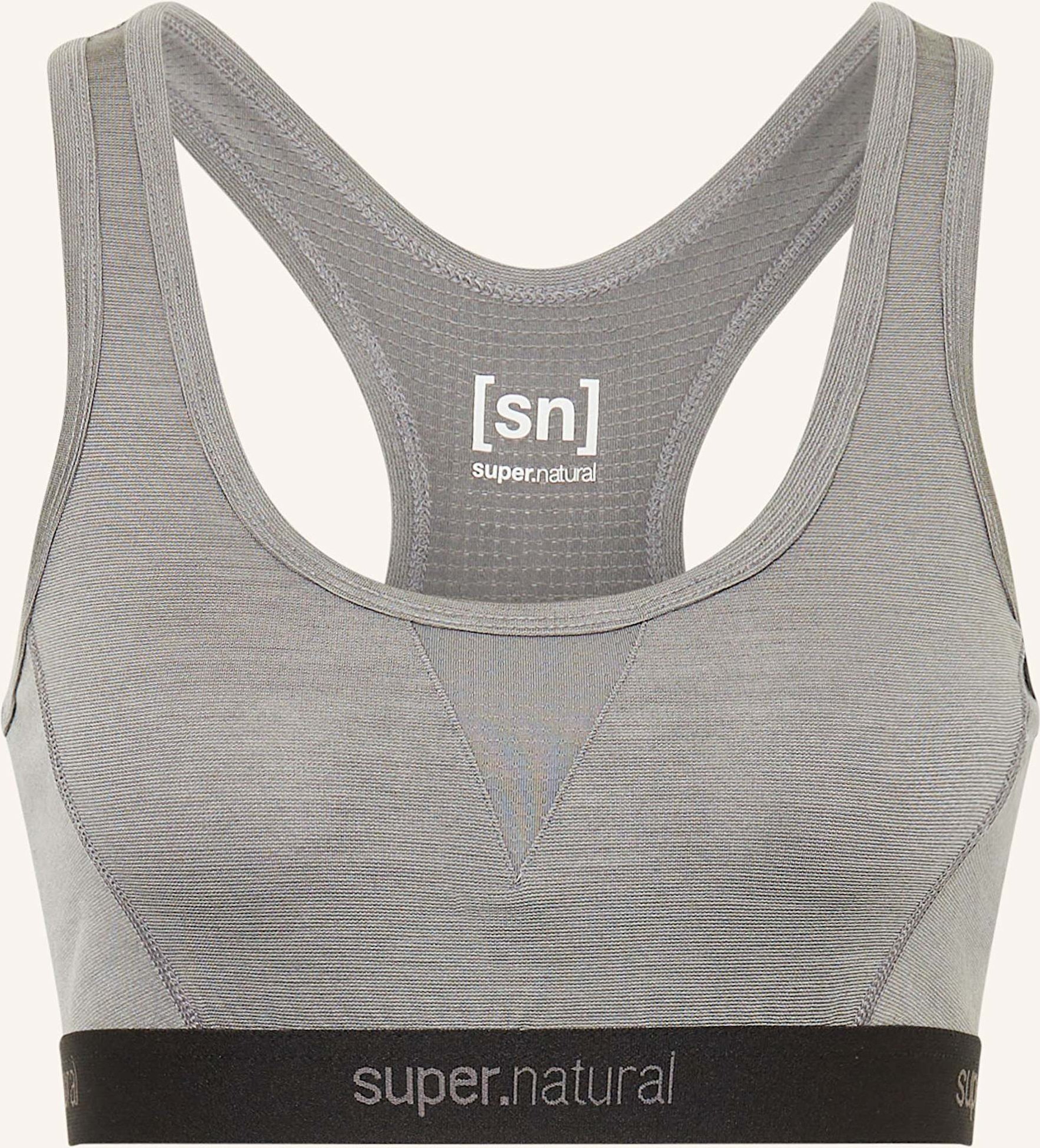 Super.Natural Sport-Bh tundra220 Semplice Mit Merinowolle grau