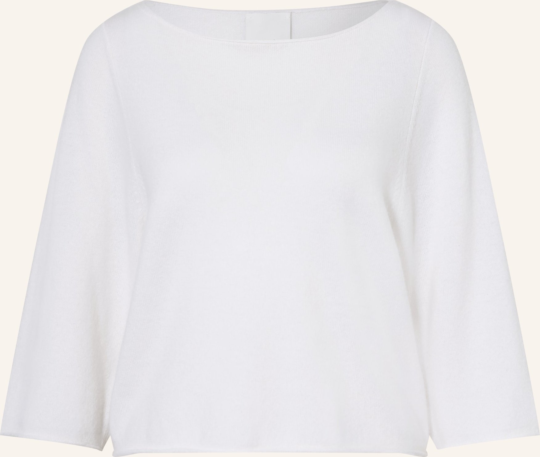 Allude Cashmere-Pullover Mit 3/4-Arm weiss