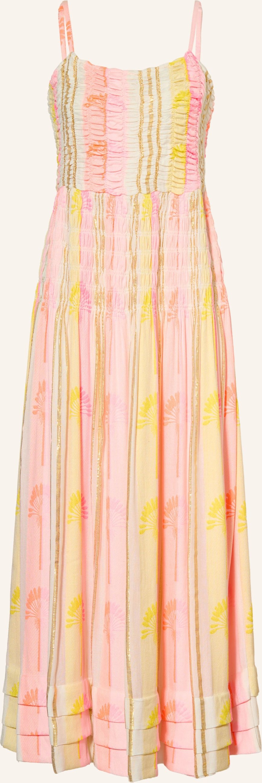 Miss June Kleid Perla Mit Glitzergarn rosa