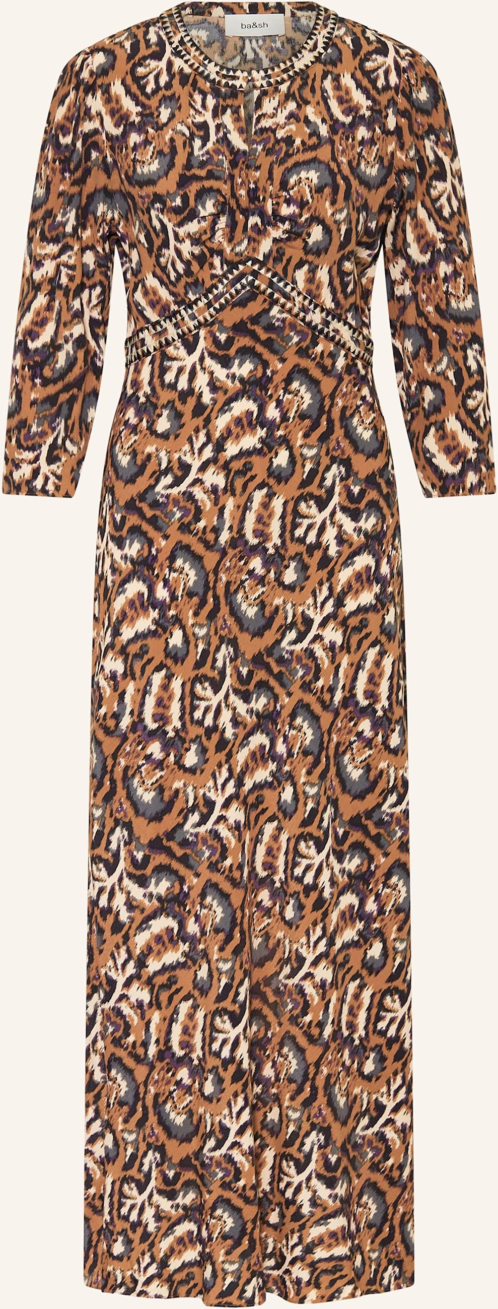 Thumbnail - Ba&Sh Kleid Onoa Mit 3/4-Arm braun