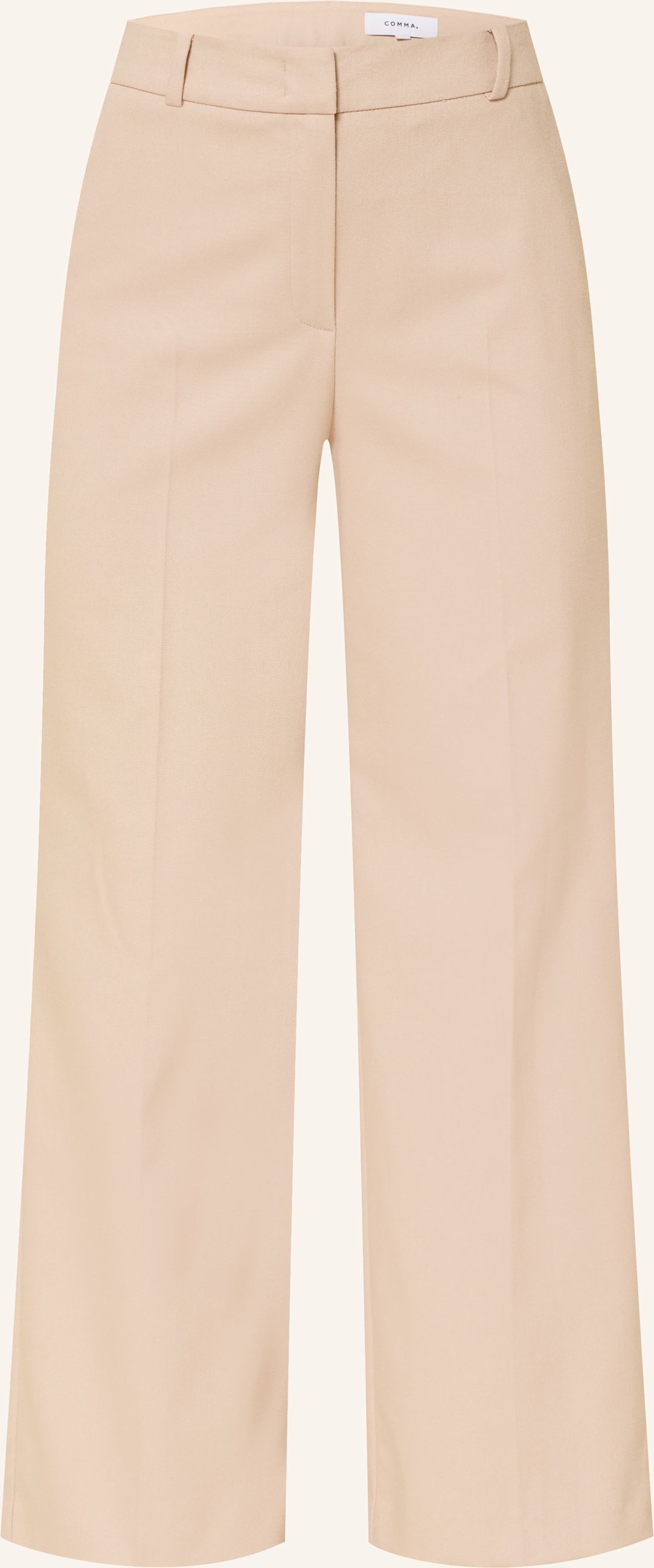 Comma Marlenehose Aus Flanell beige