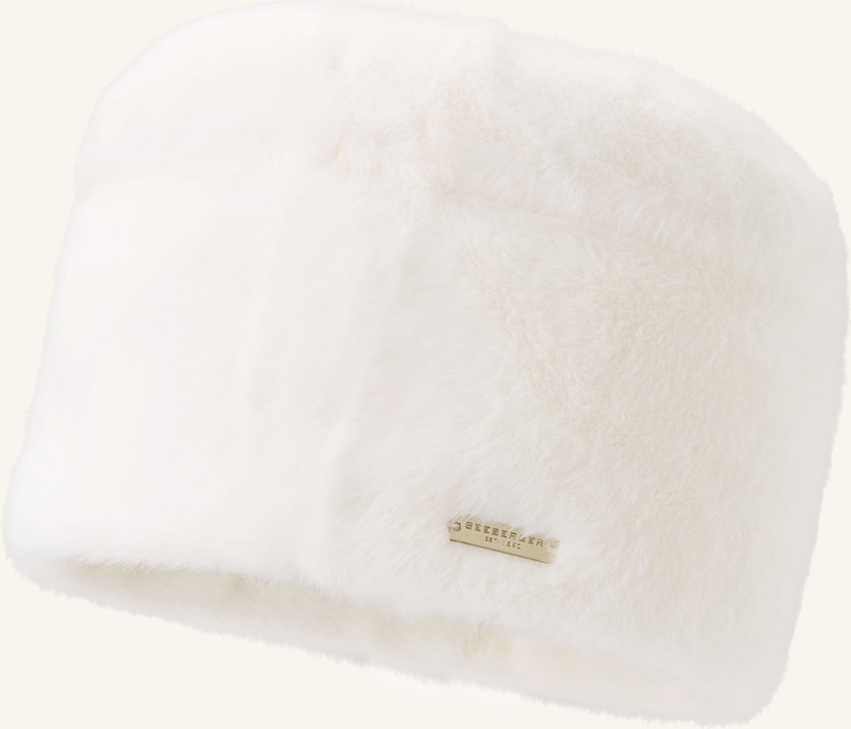 Seeberger Kunstfell-Mütze Toque weiss