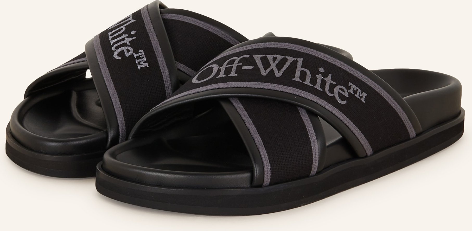 Off-White Pantoletten Cloud schwarz