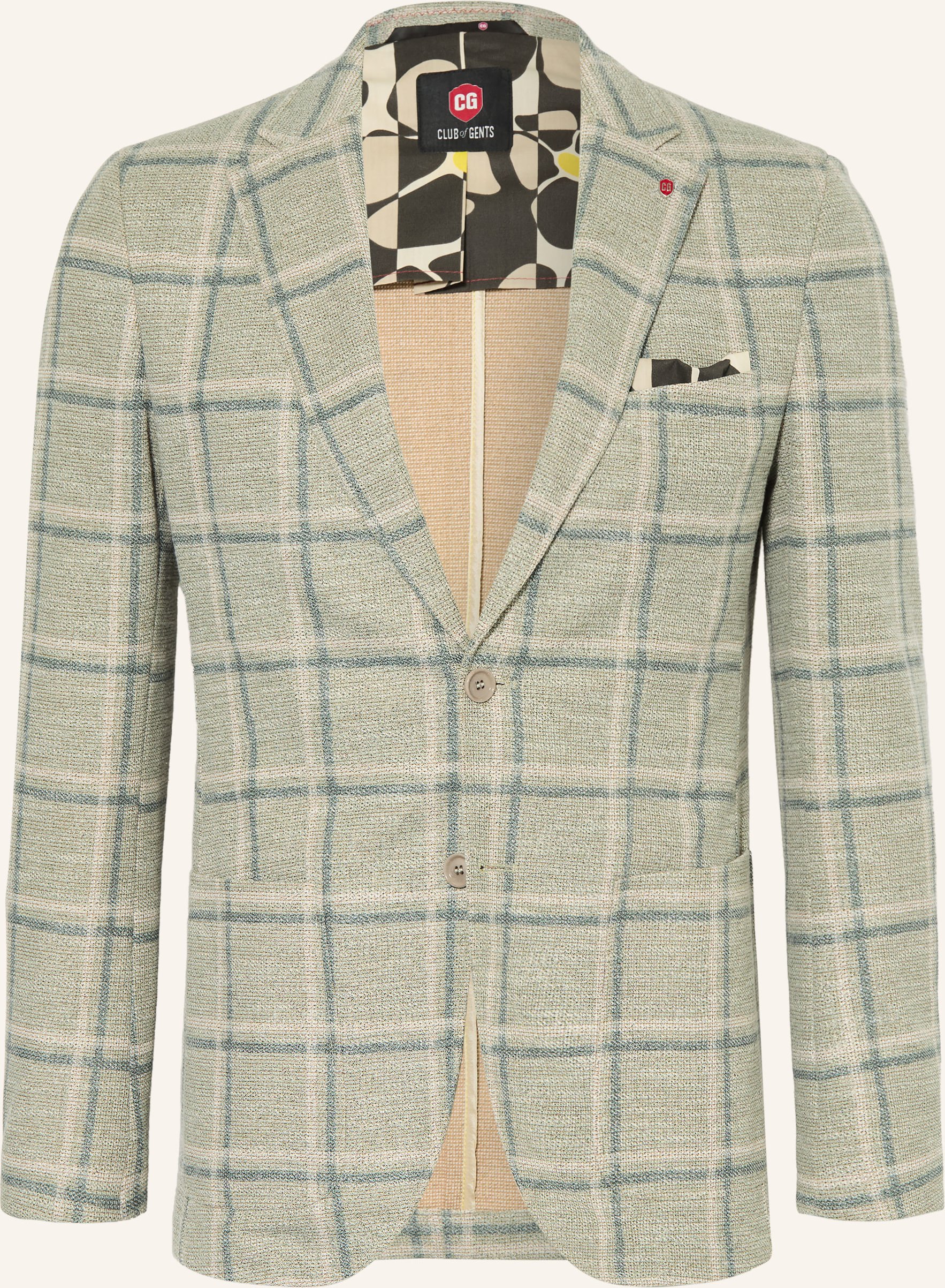 Cg - Club Of Gents Stricksakko Cg Carter Slim Fit beige