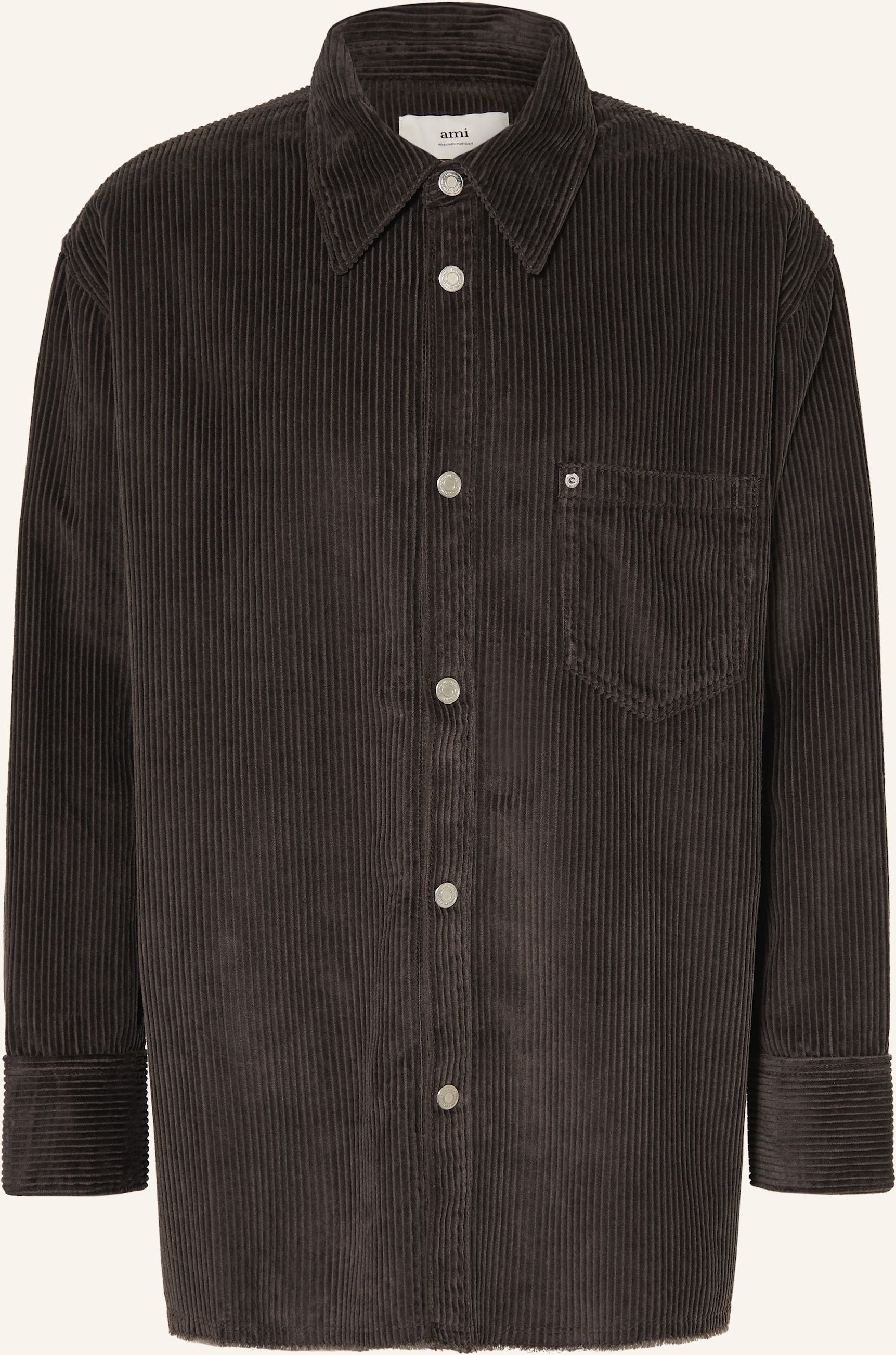 Thumbnail - Ami Paris Cord-Overshirt grau