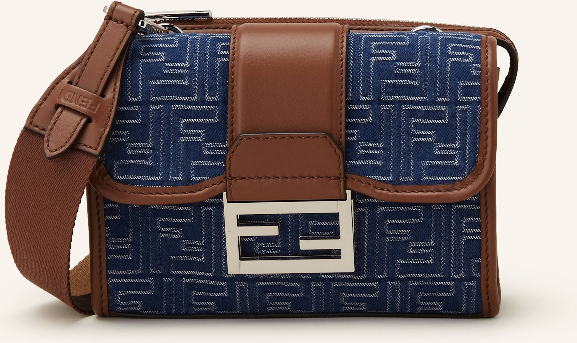 Thumbnail - Fendi Umhängetasche Baguette blau
