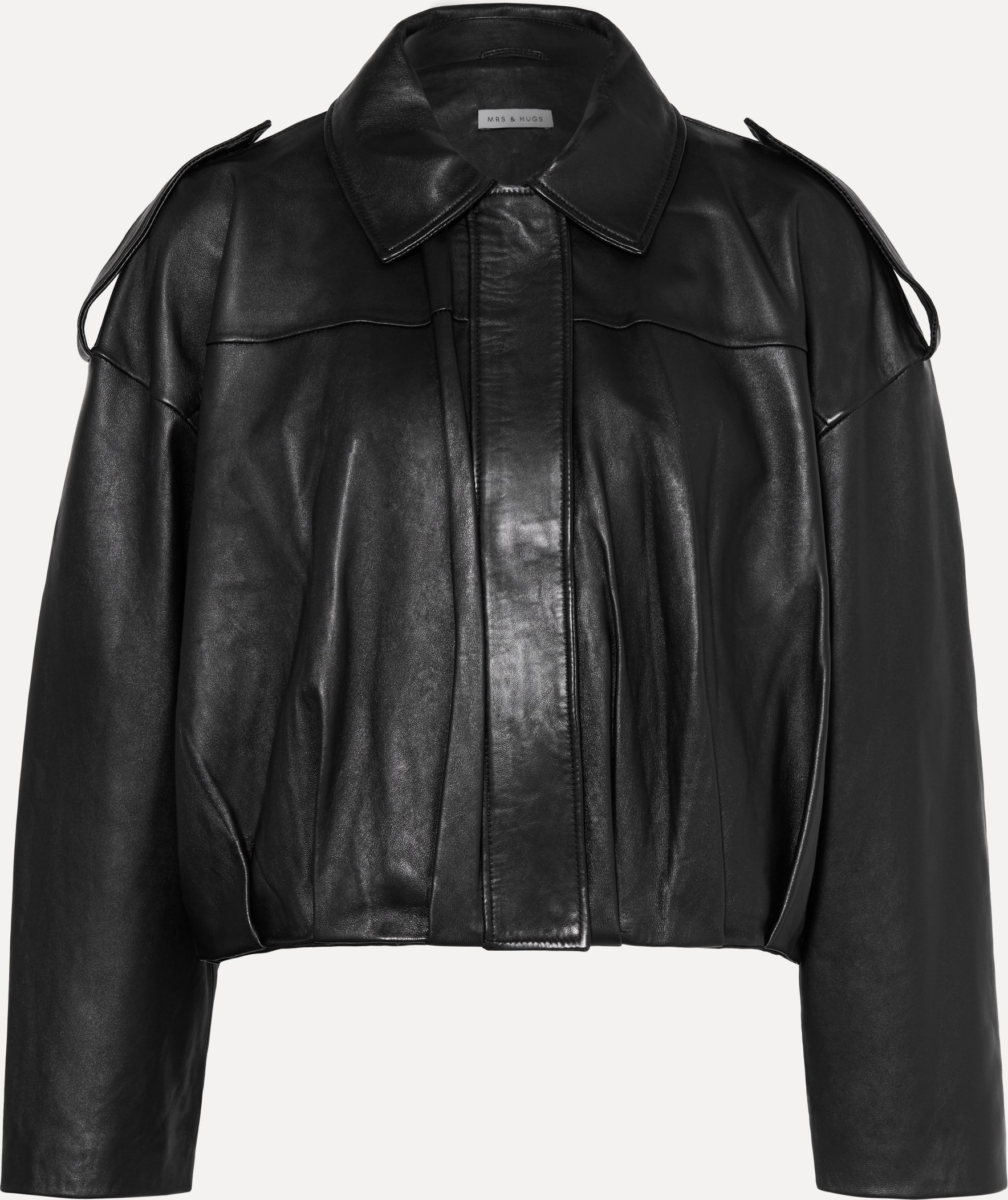 Mrs & Hugs Lederjacke schwarz