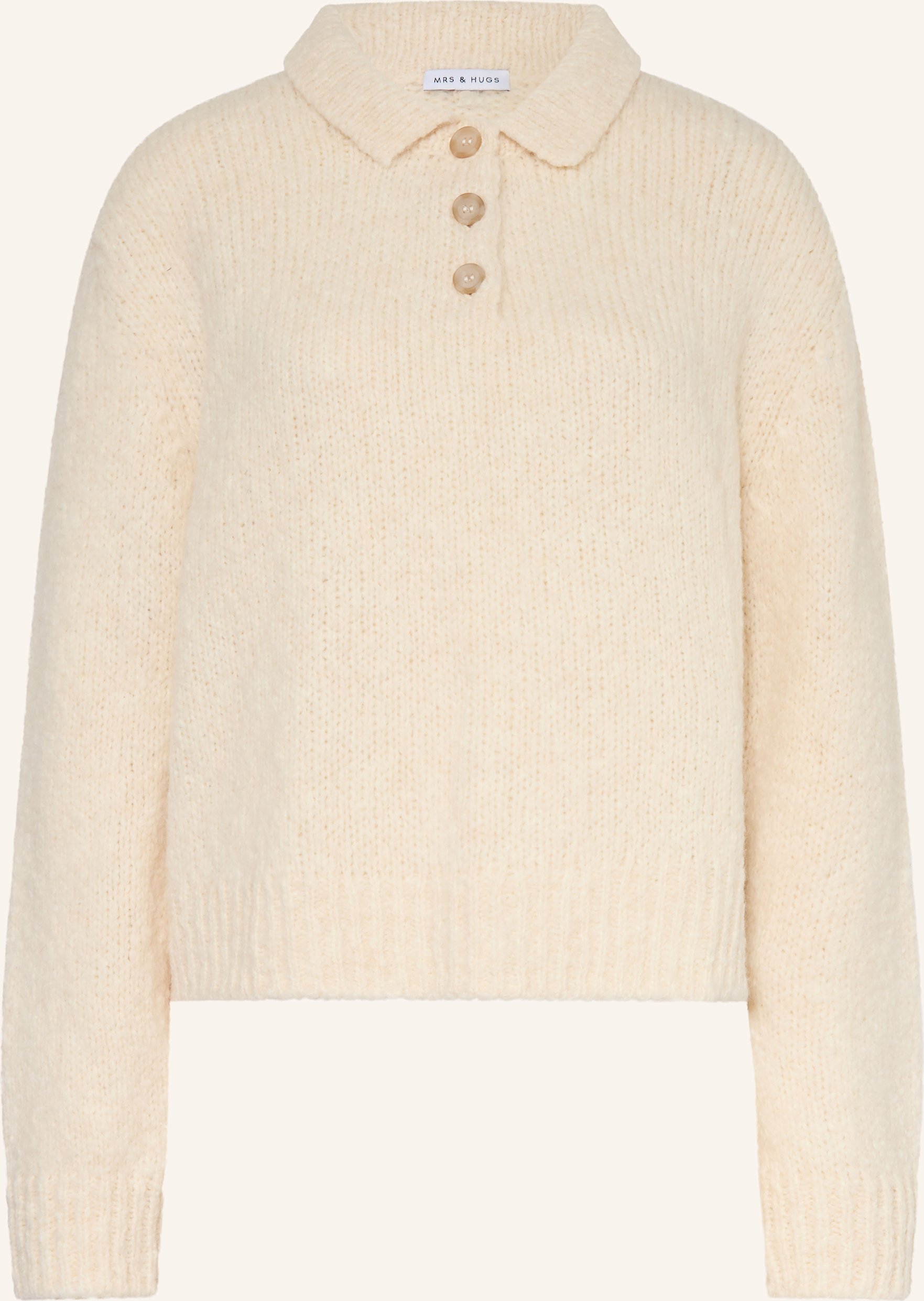 Mrs & Hugs Pullover Mit Alpaka weiss