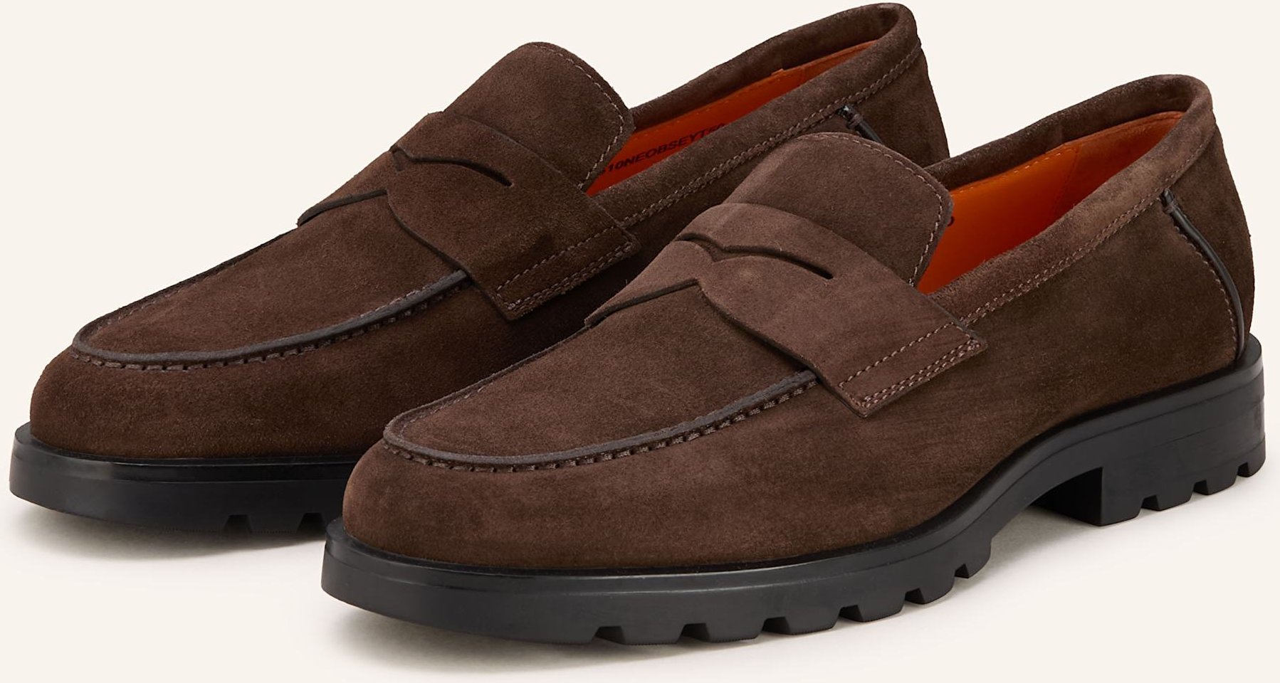 Santoni Penny-Loafer Rock braun