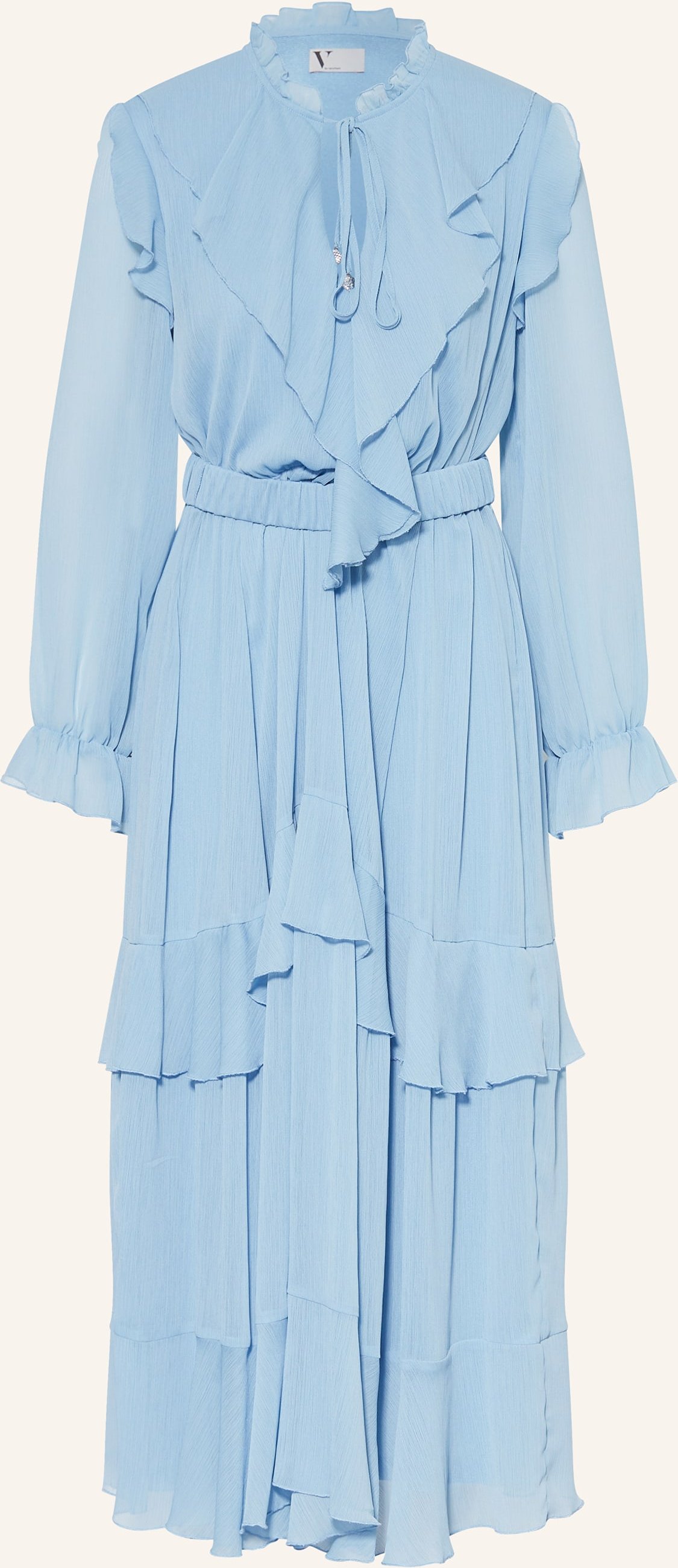 V By Vera Mont Kleid Mit Volants blau