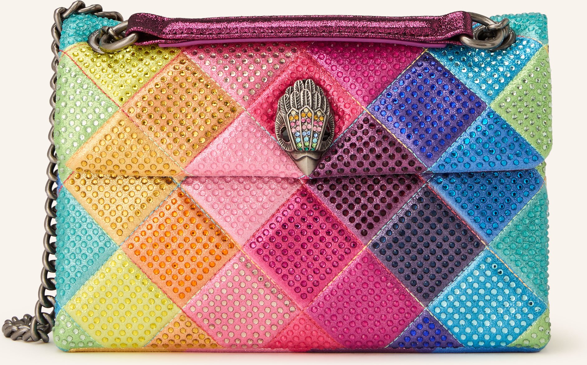 Kurt Geiger Schultertasche Mit Schmucksteinen pink