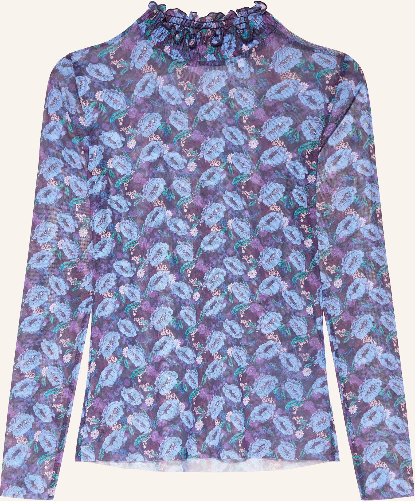 Thumbnail - Rich & Royal Blusenshirt Mit Rüschen blau