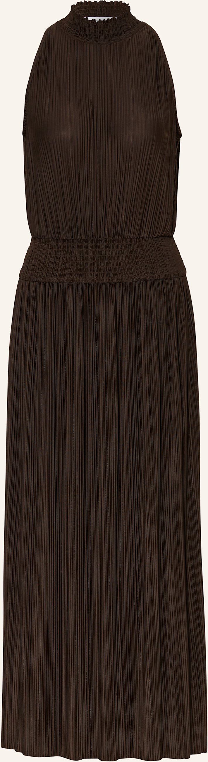 Samsøe Samsøe Plisseekleid Uma braun