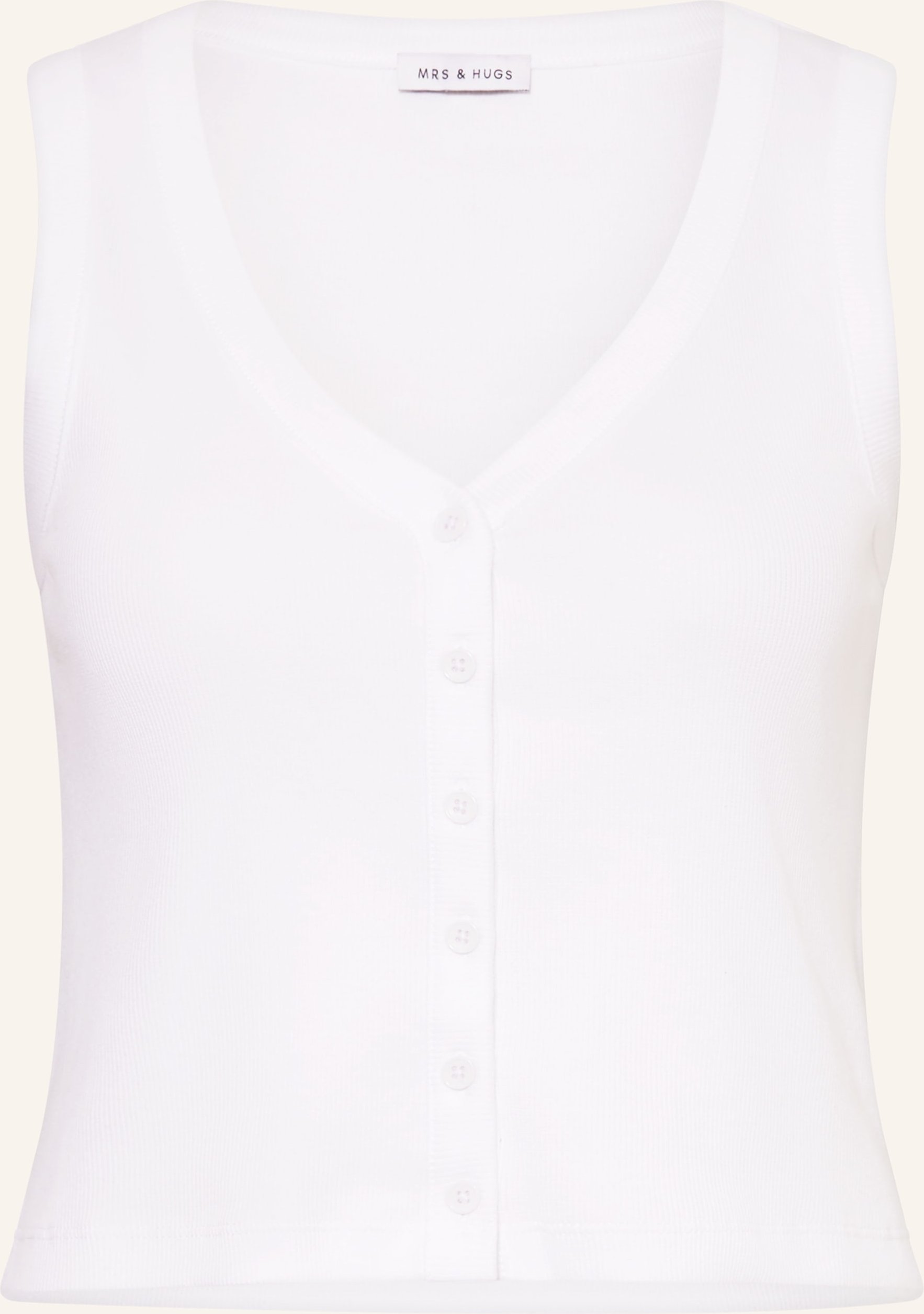 Mrs & Hugs Jerseytop weiss