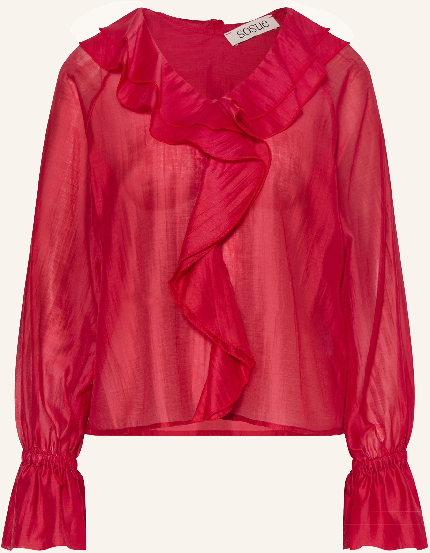 Sosue Blusenshirt Mit Volants rot