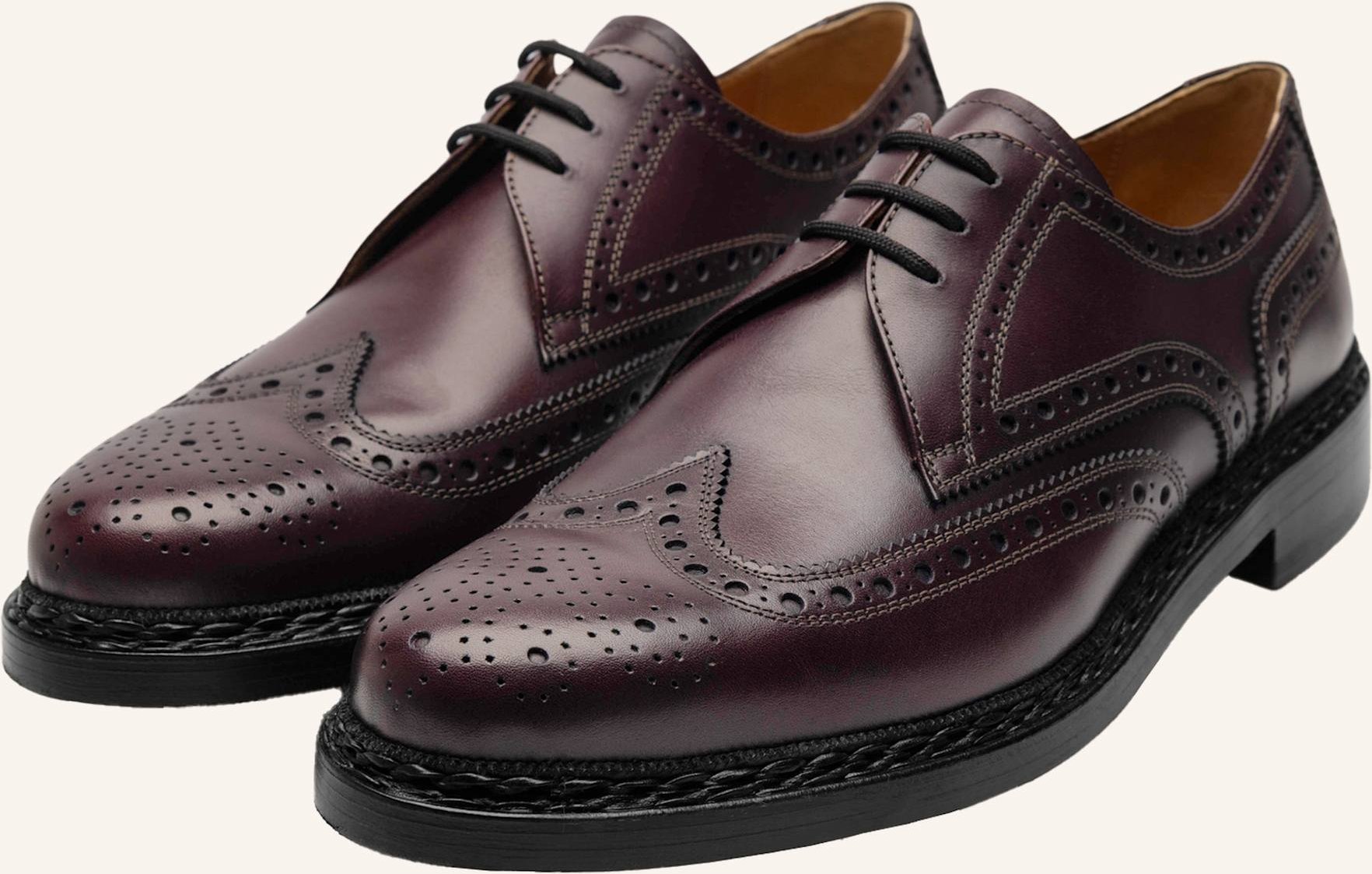 Heinrich Dinkelacker Schnürer Buda Full-Brogue Bc rot