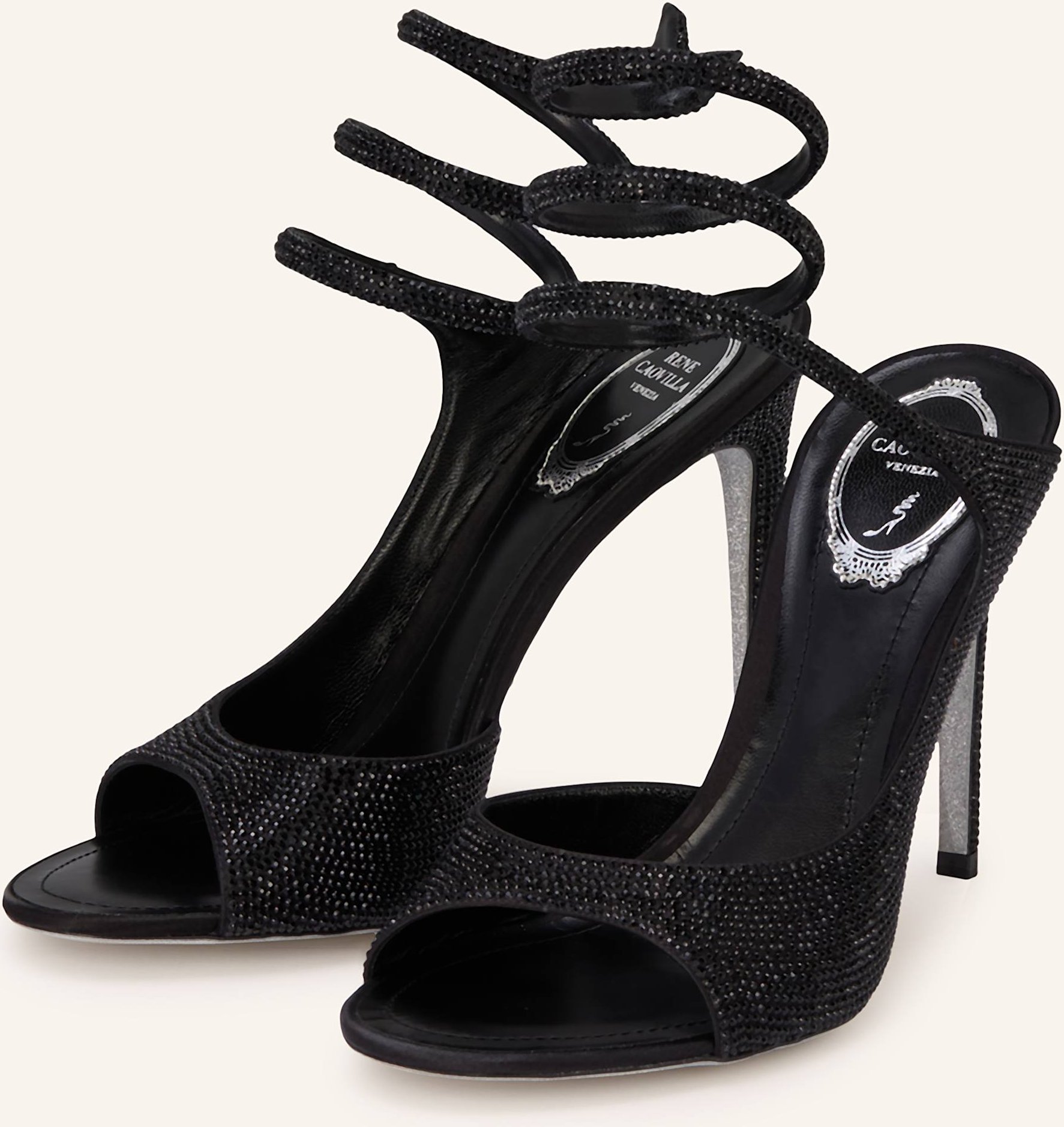 Rene Caovilla Slingpumps Mit Schmucksteinen schwarz