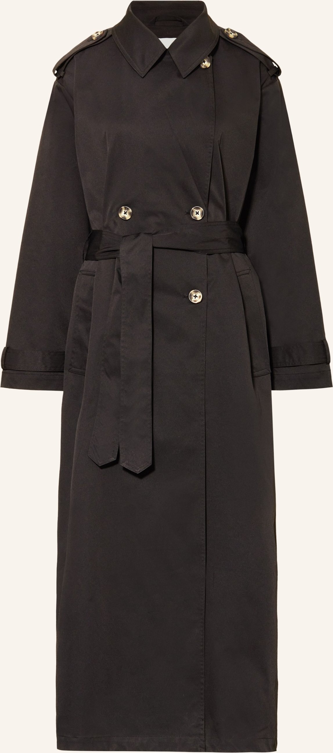 Ichi Trenchcoat Ihgilana schwarz