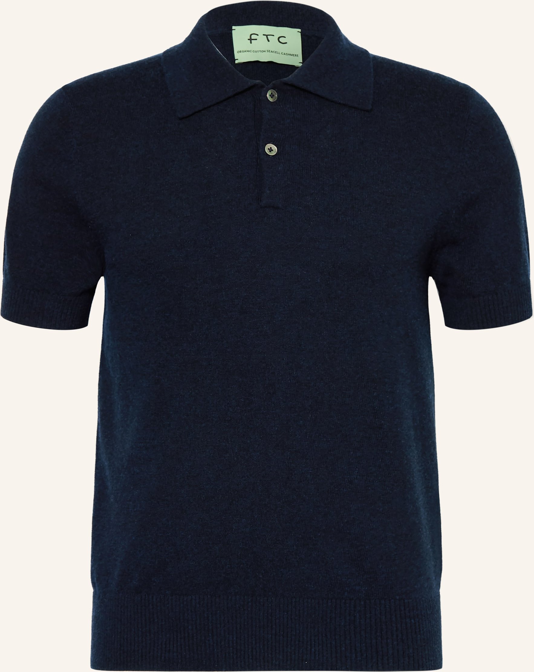 Ftc Cashmere Strick-Poloshirt blau