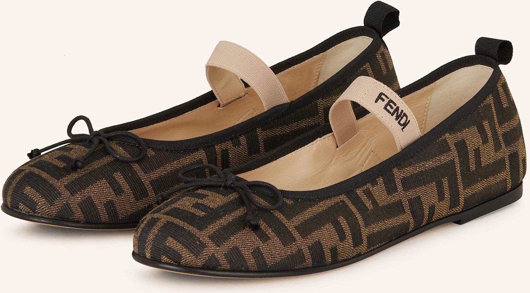 Fendi Mary-Jane-Ballerinas schwarz