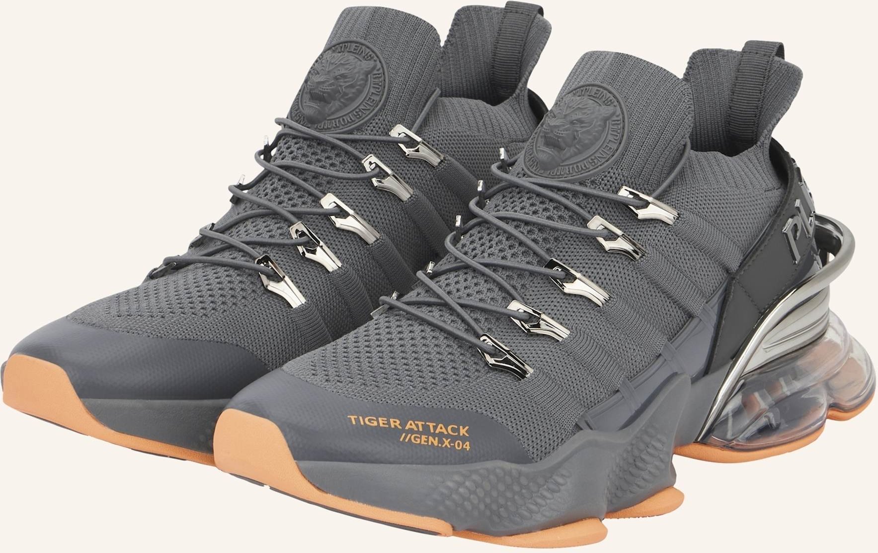 Plein Sport Läufer Sneaker Tiger grau