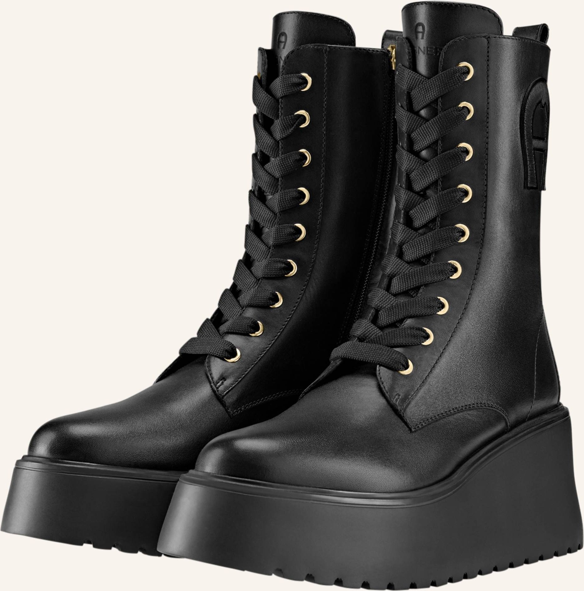Thumbnail - Aigner Plateau Bootie With Lacing Plateau Bootie 2b schwarz