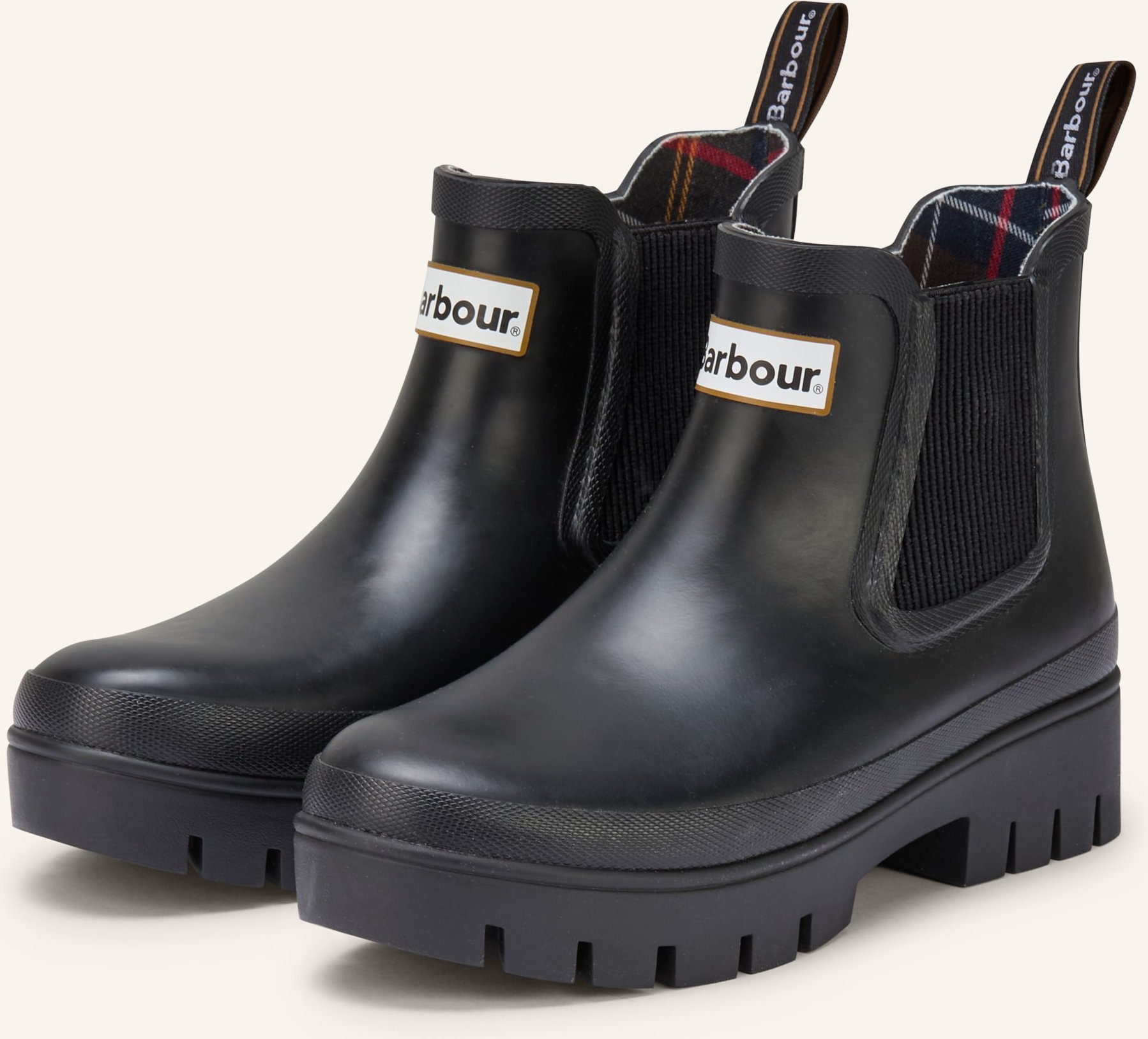 Barbour Gummistiefel Halton schwarz