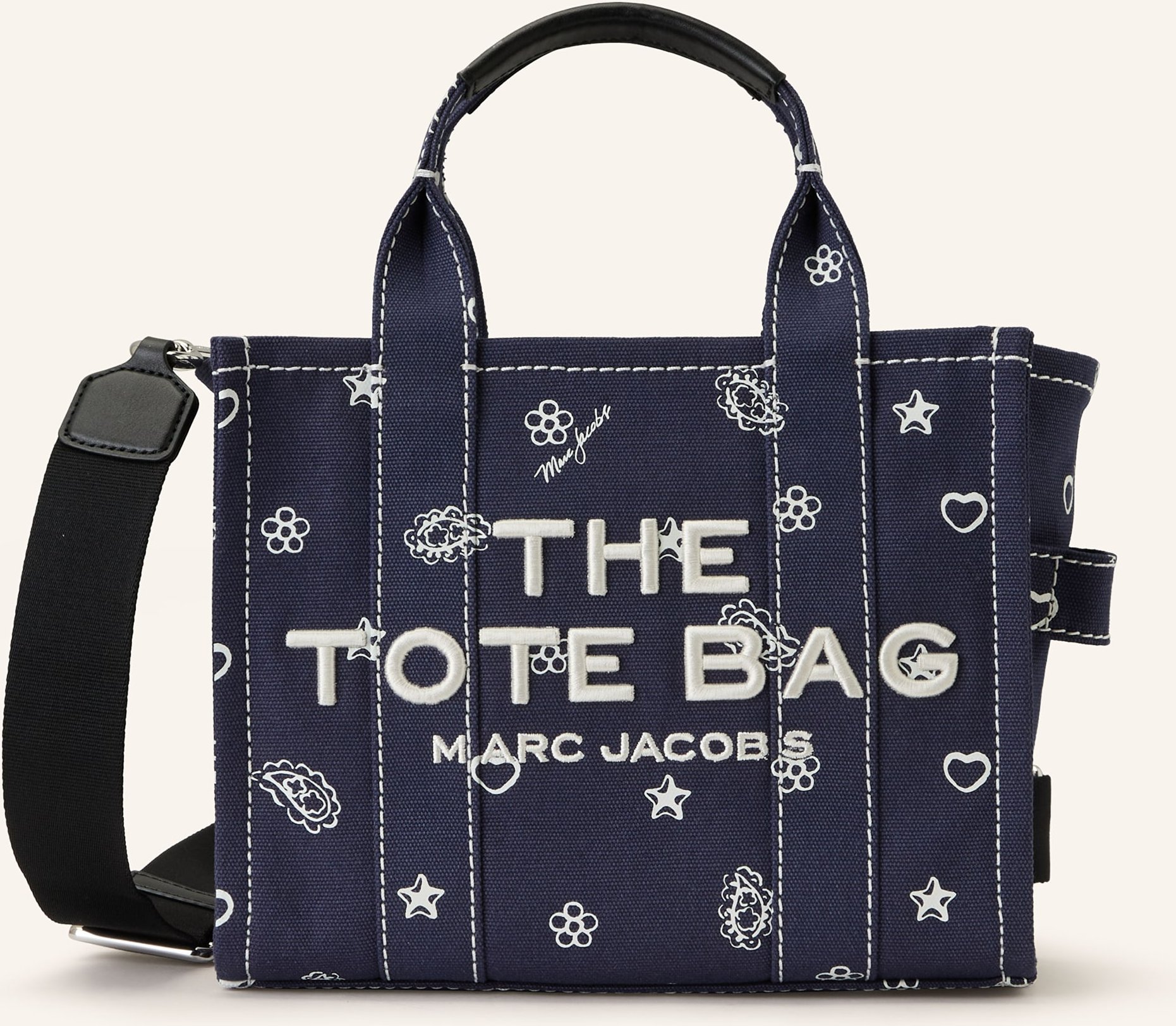 Marc Jacobs Handtasche The Bandana Canvas Small blau