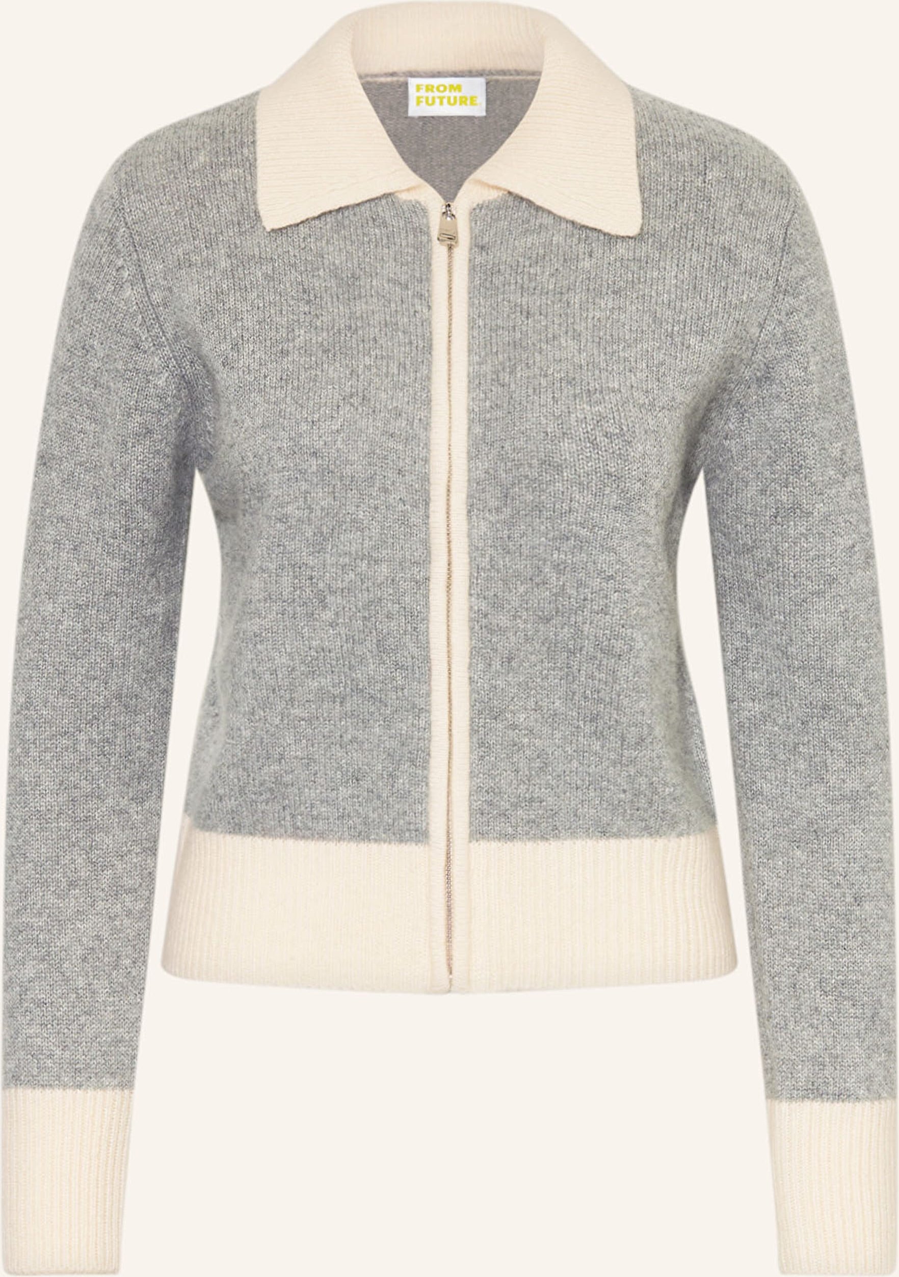 From Future Strickjacke Aus Cashmere grau